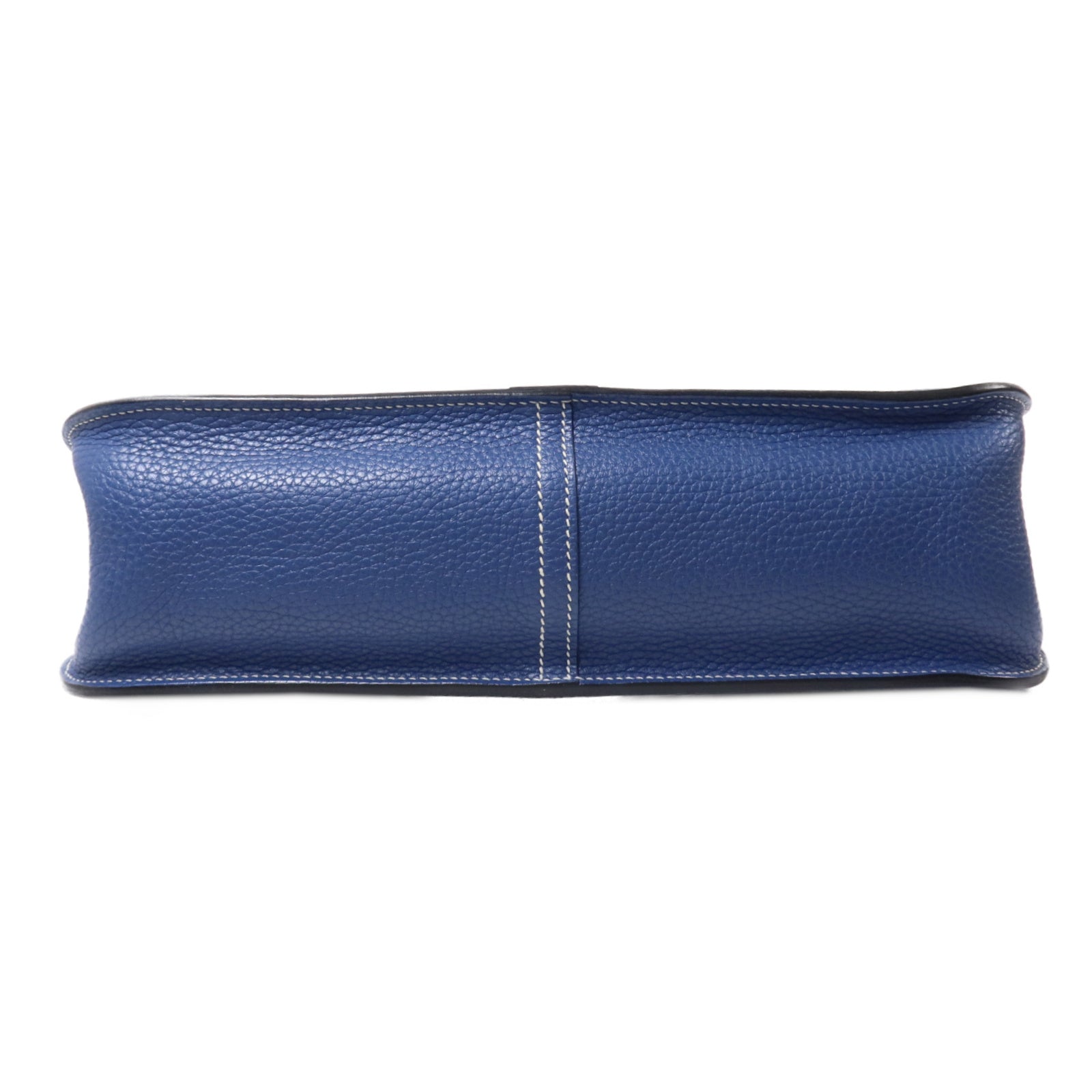 HERMES Clemence皮革Halzan 31手挽肩背兩用袋Bleu Brighton