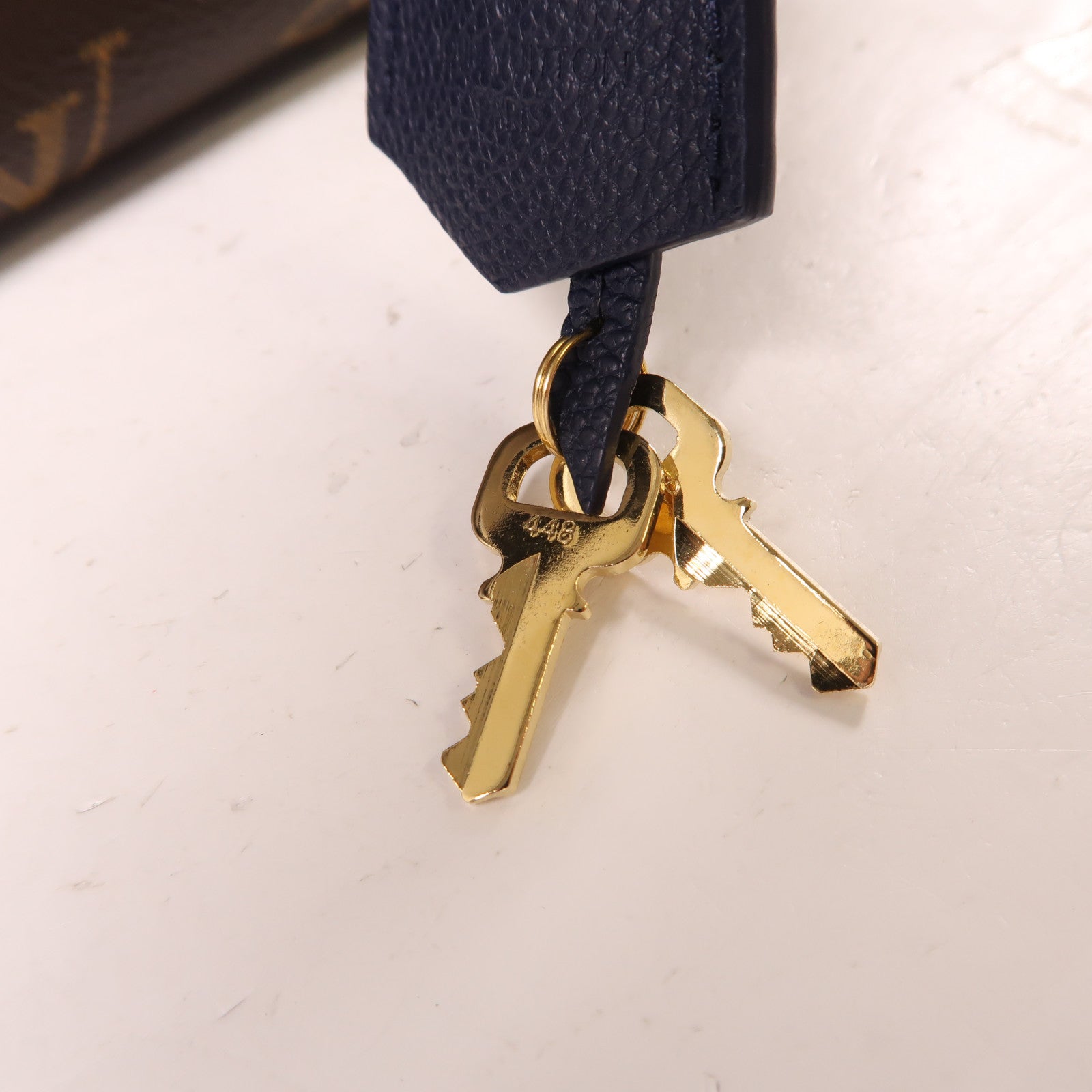 LOUIS VUITTON Monogram Popincourt PM金扣手挽肩背兩用袋啡色/深藍色