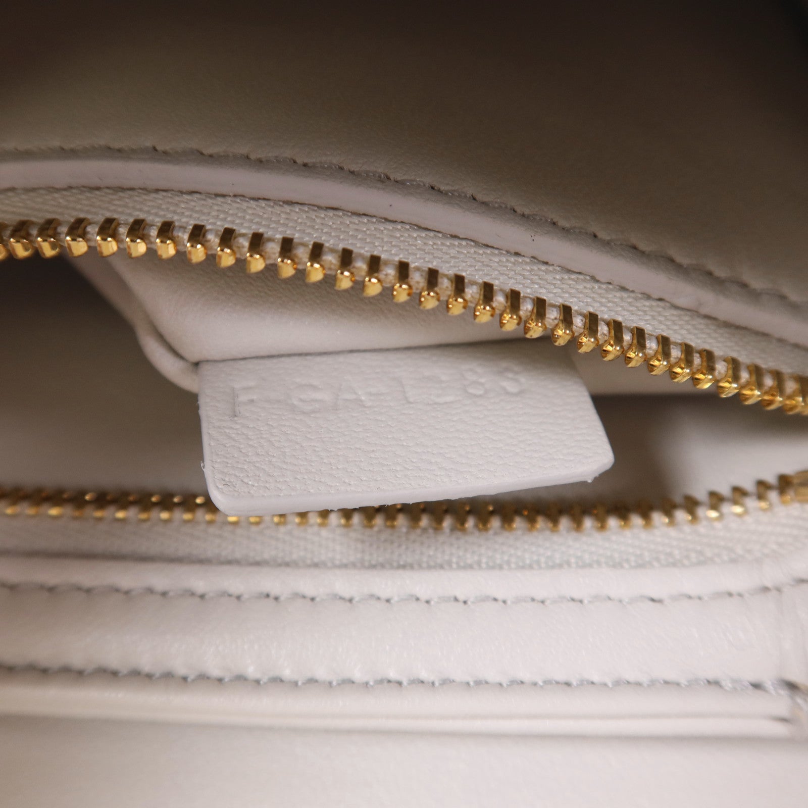 CELINE GHW Teen Triomphe Shoulder Bag Calfskin Leather Light Grey