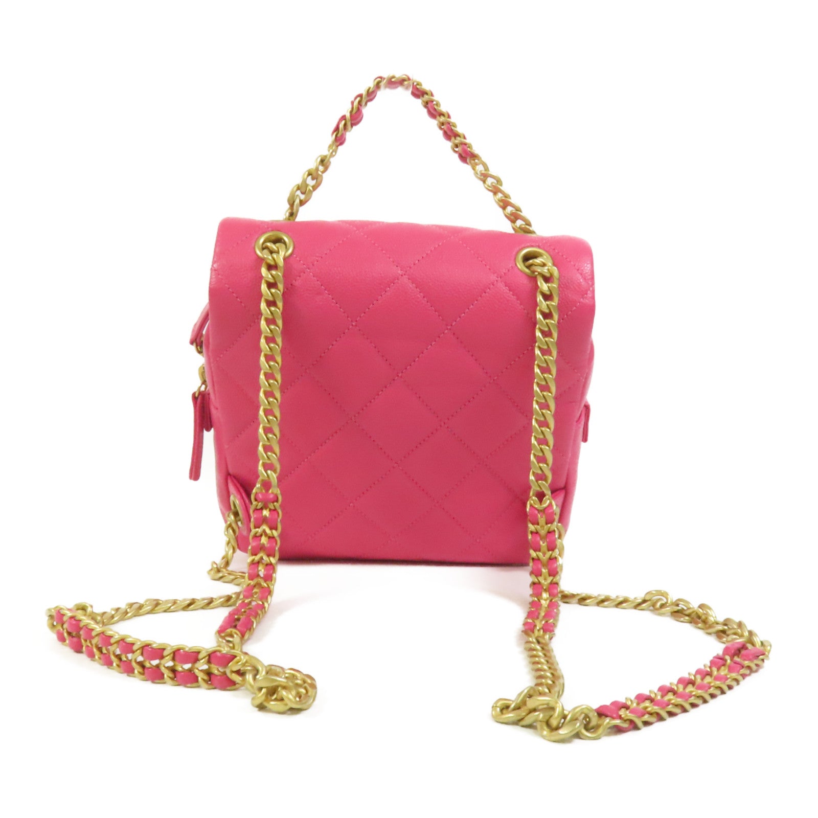 CHANEL 牛皮皮革Melody Backpack金扣背包