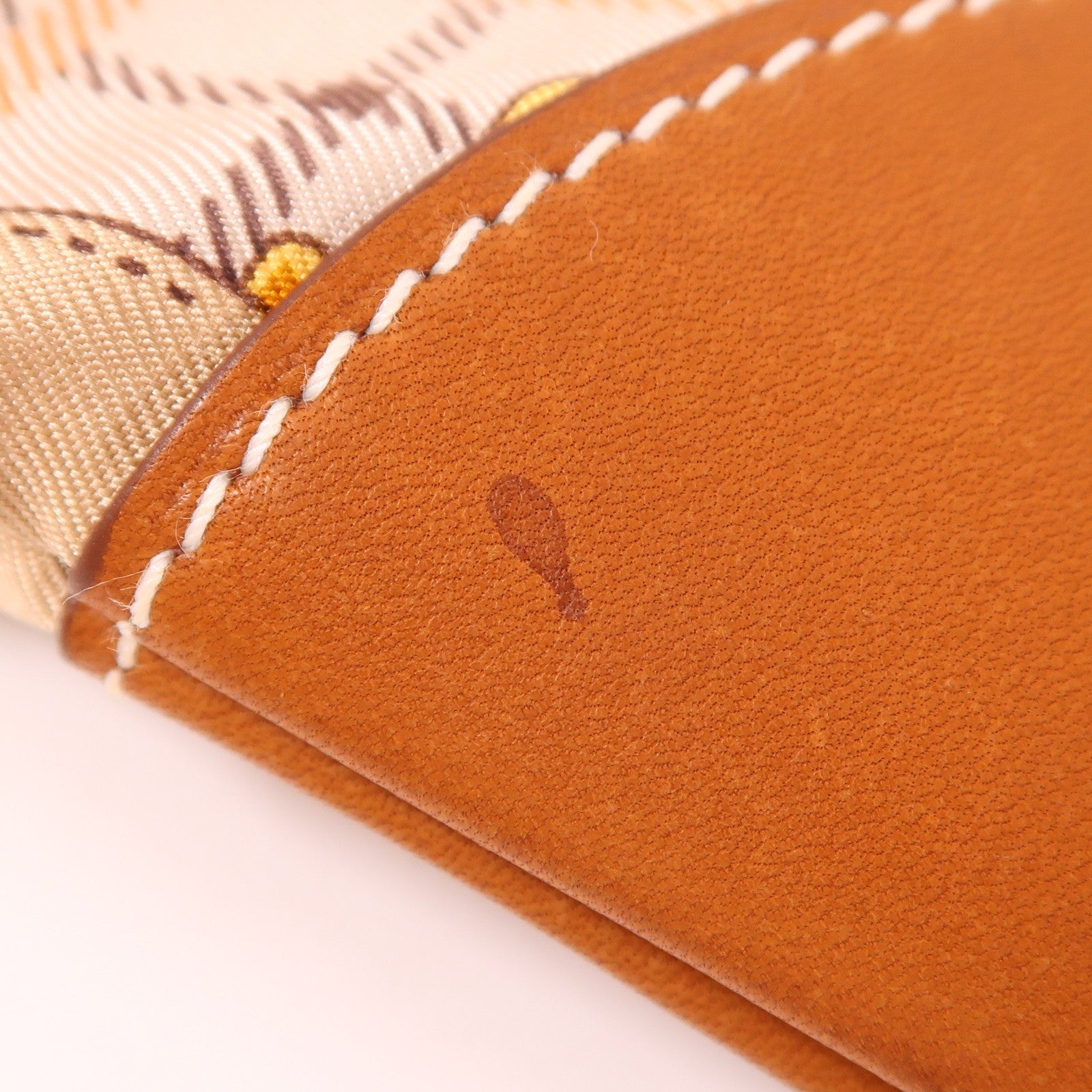 HERMES 絲質/皮革Silky City 33肩背袋Beige/Gold