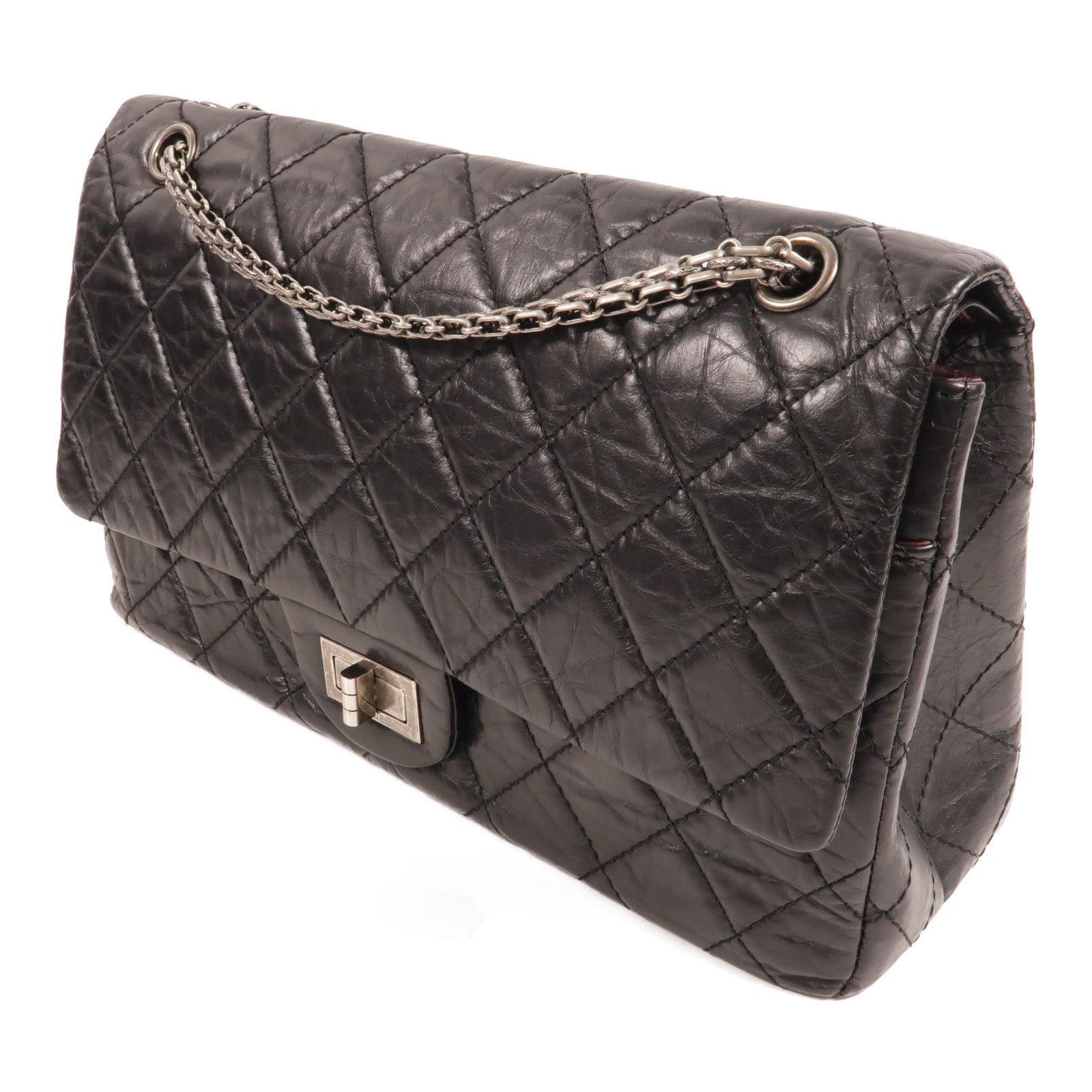 CHANEL 牛皮皮革2.55 Large鏈帶肩背袋