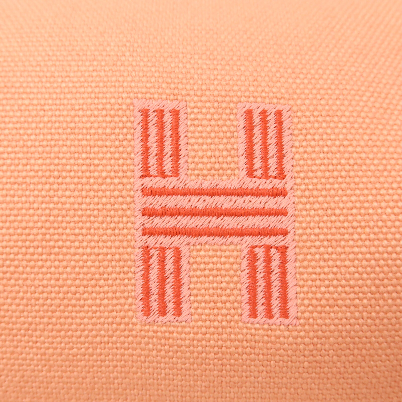HERMES 帆布Bride a Brac PM手挽袋Goyave/White