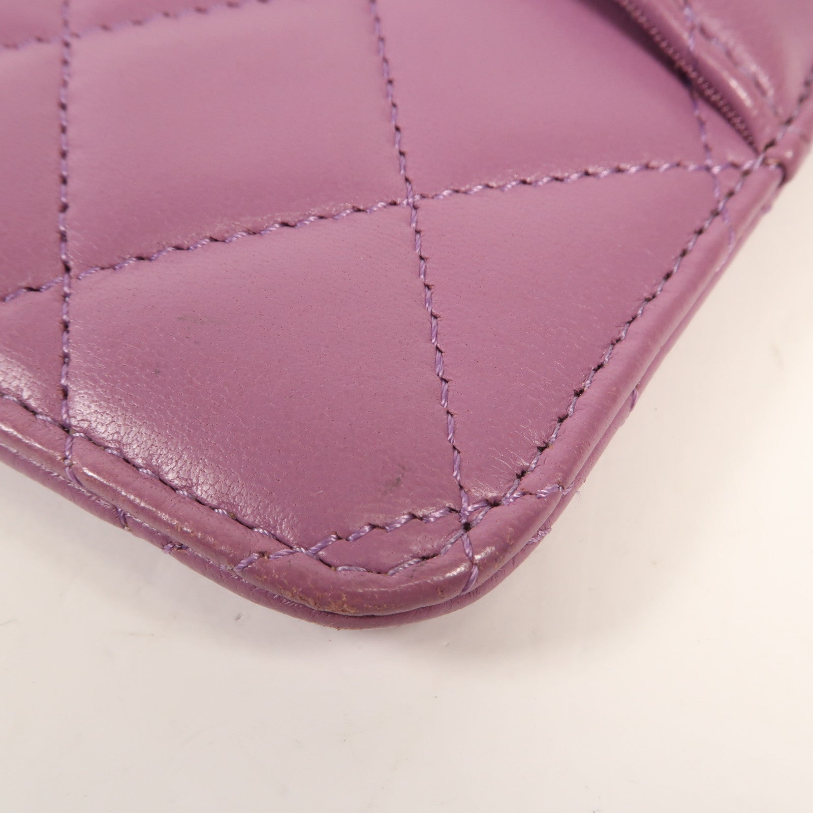 CHANEL 羊皮皮革Clutch Bag銀扣手拿包