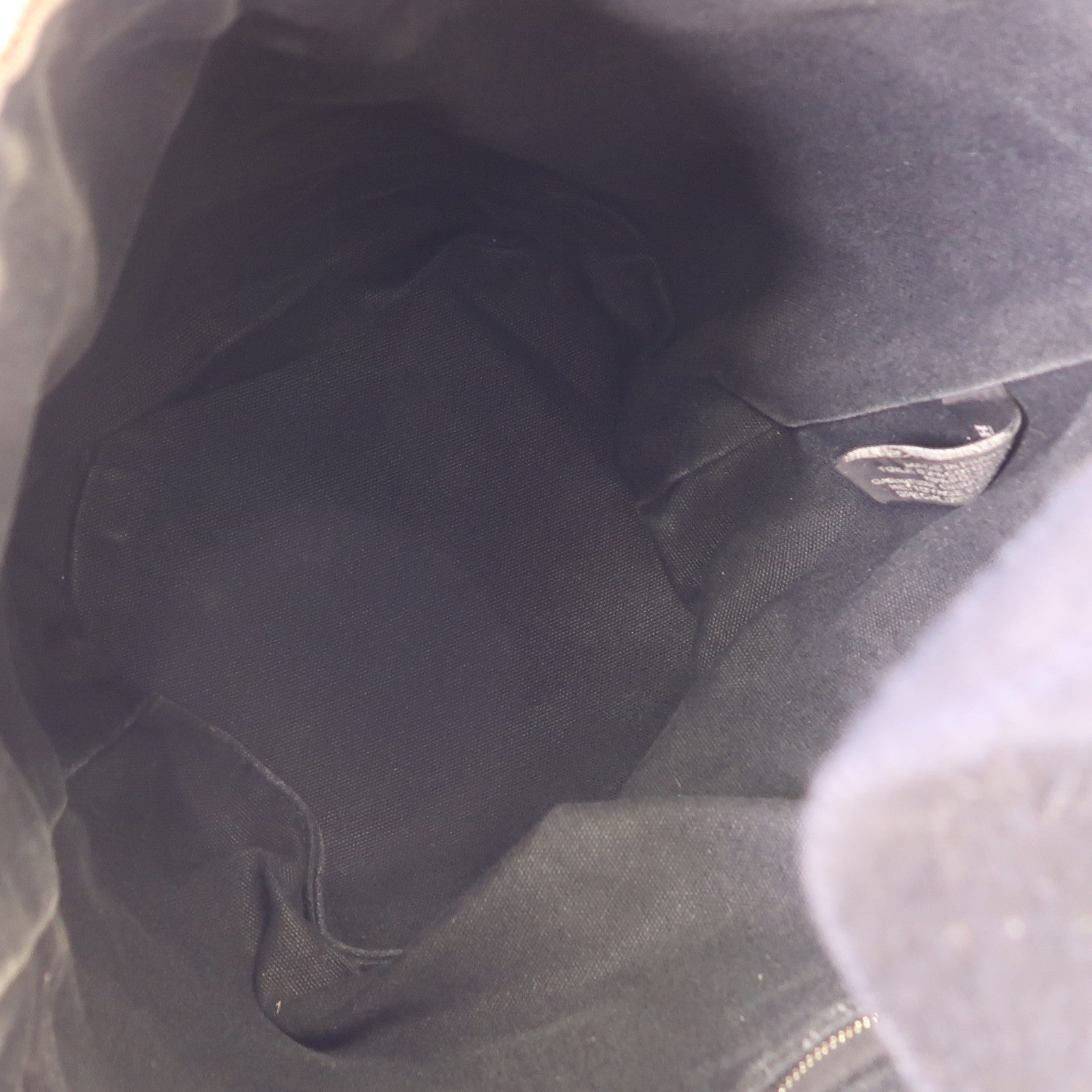 HERMES PHW Saxo MM Handbag Canvas Grey/Black