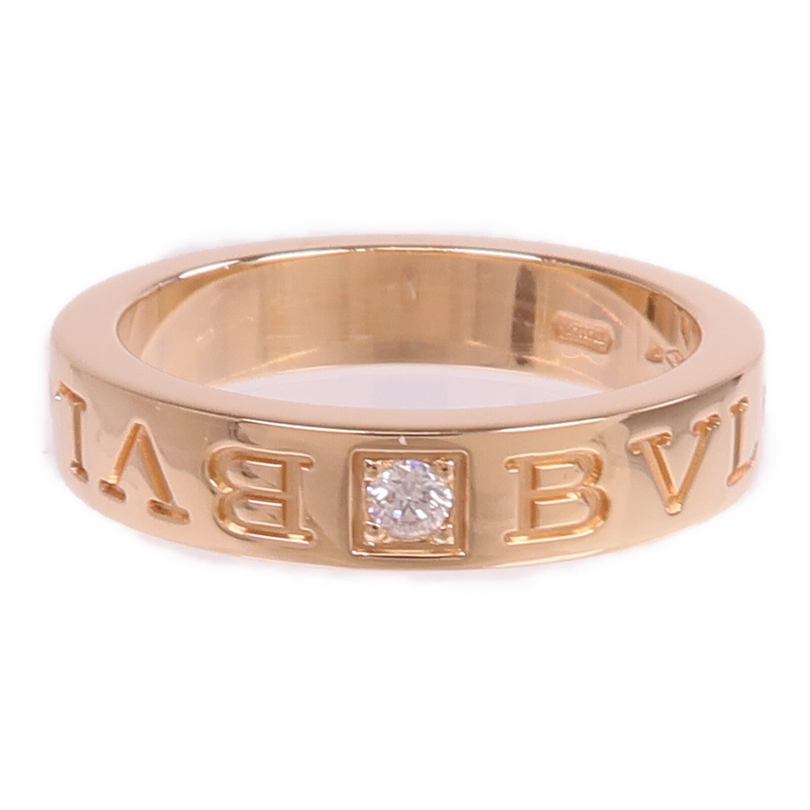 BVLGARI 18K玫瑰金Bvlgari Bvlgari Ring鑽石戒指Bvlgari#51/US#6