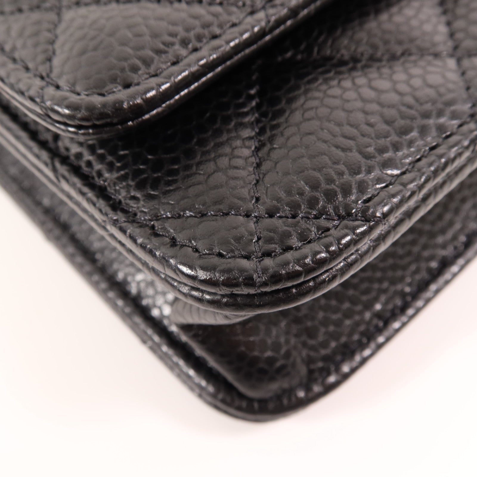 CHANEL 牛皮皮革WOC Wallet On Chain金扣鏈帶肩背袋