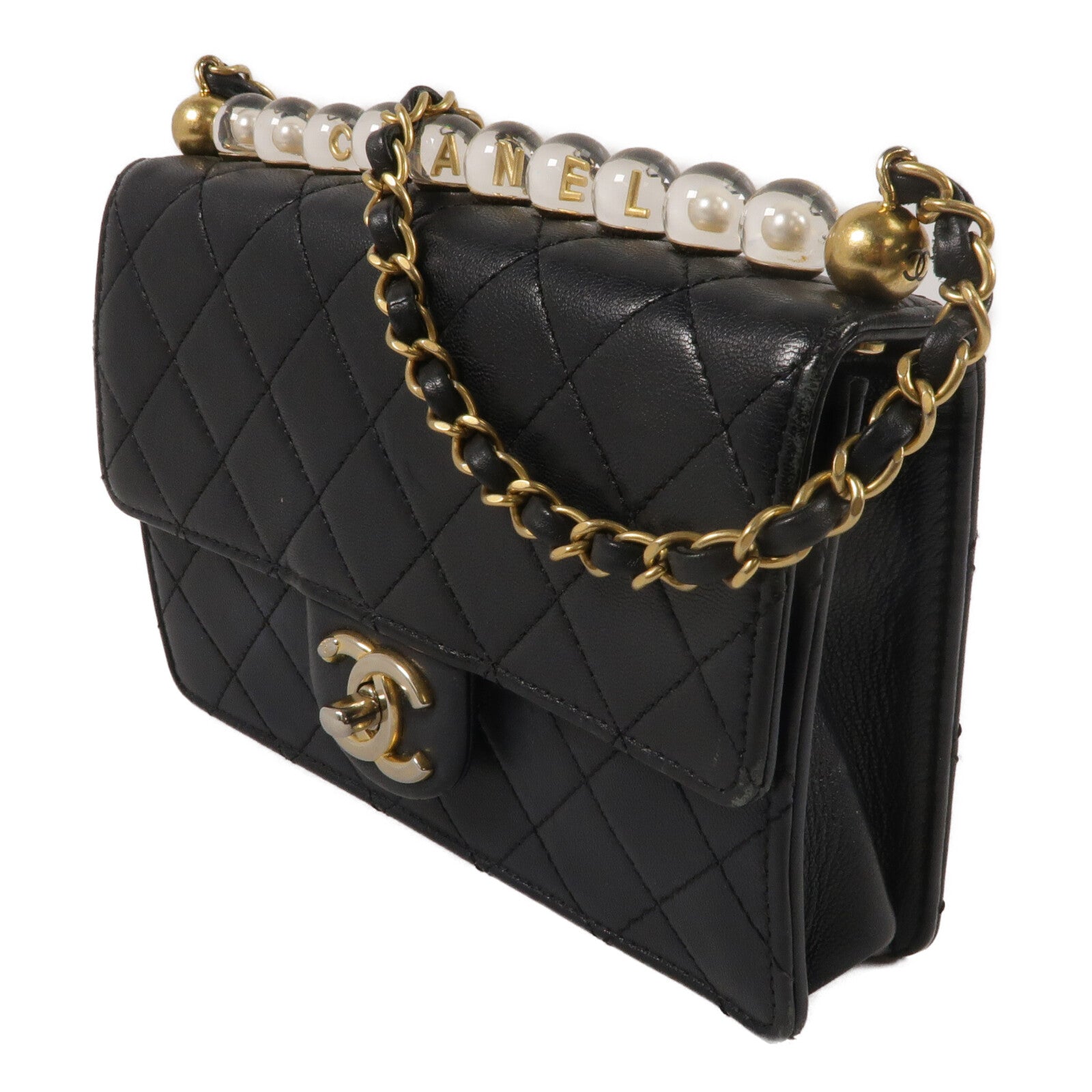 CHANEL 羊皮皮革Chain Shoulder鏈帶肩背袋