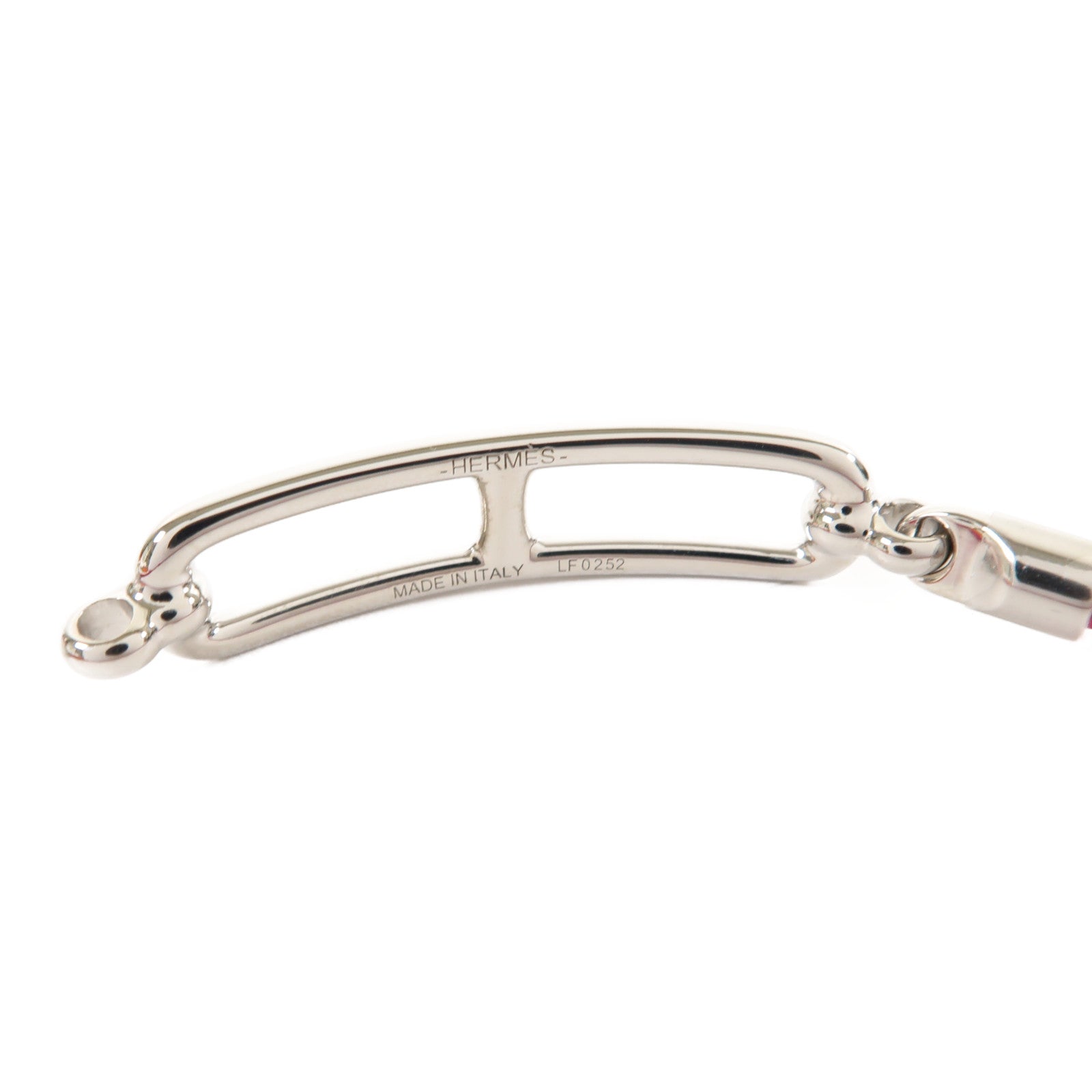 HERMES Swift皮革Roulis Double Tour Bracelet銀扣手鏈墨西哥玫瑰色