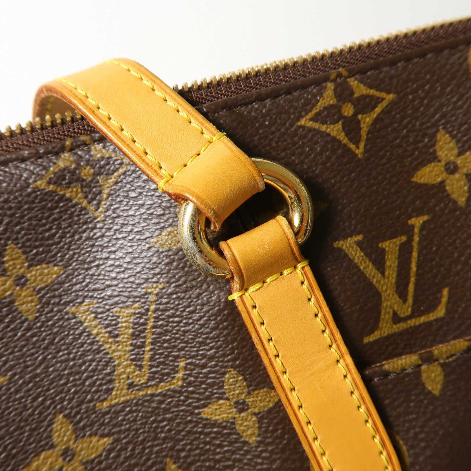 LOUIS VUITTON Monogram Totally MM金扣肩背袋啡色
