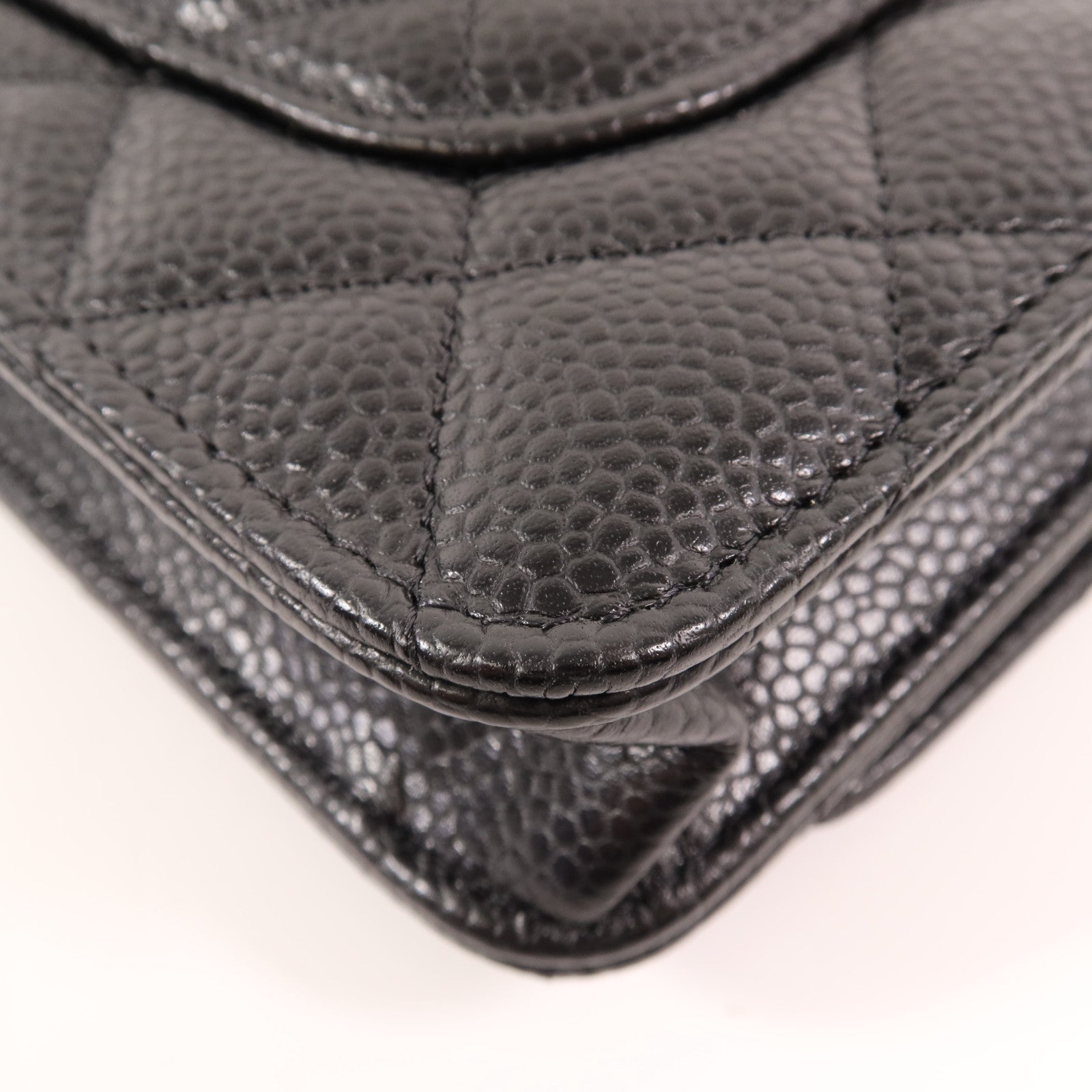 CHANEL 牛皮皮革WOC Wallet On Chain金扣鏈帶肩背袋