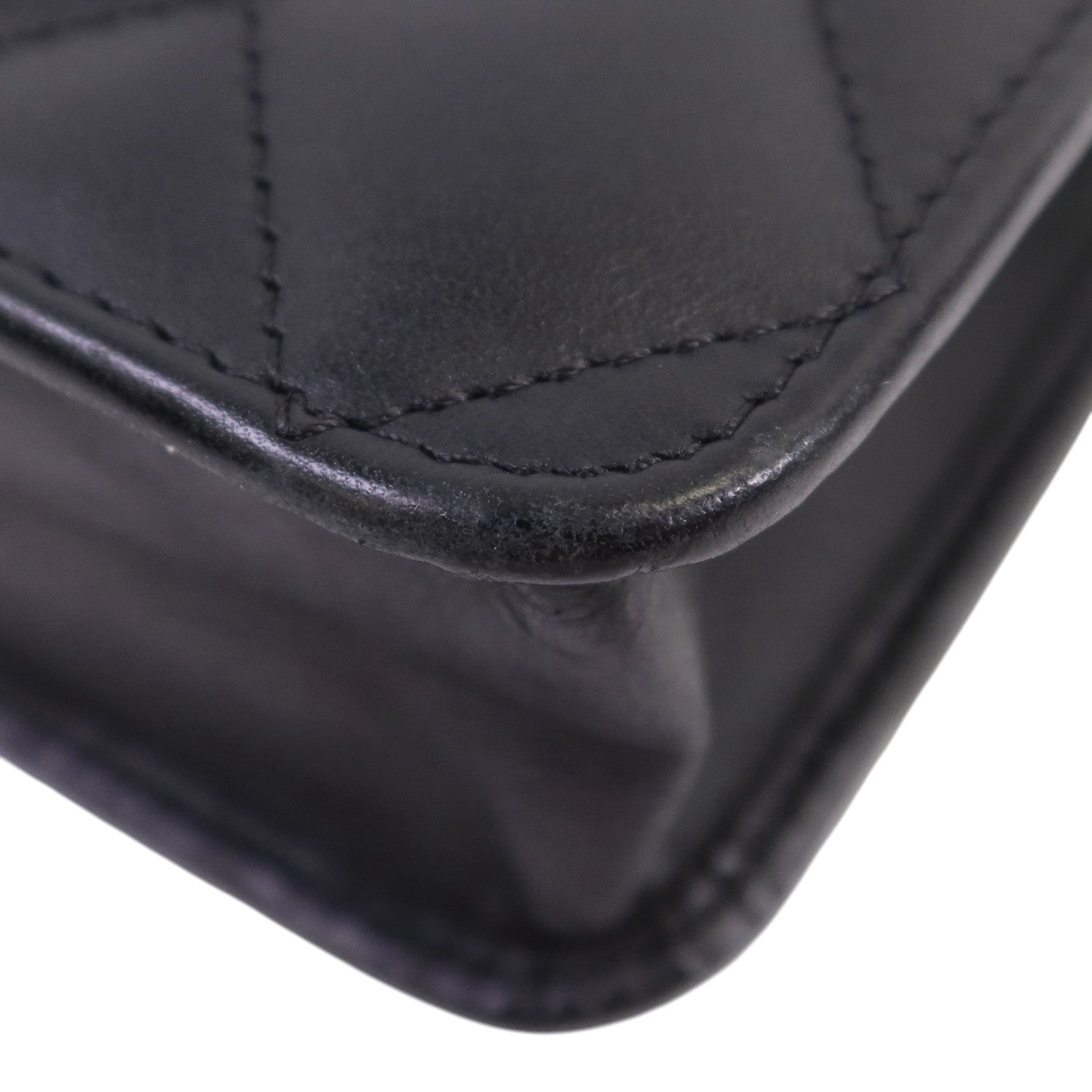 CHANEL 牛皮皮革WOC Wallet On Chain銀扣鏈帶肩背袋