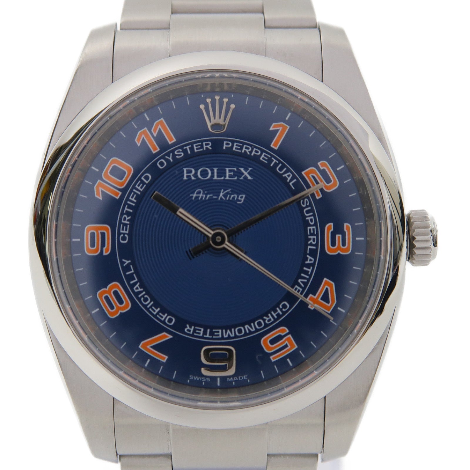ROLEX Air King不鏽鋼手錶自動機芯藍色