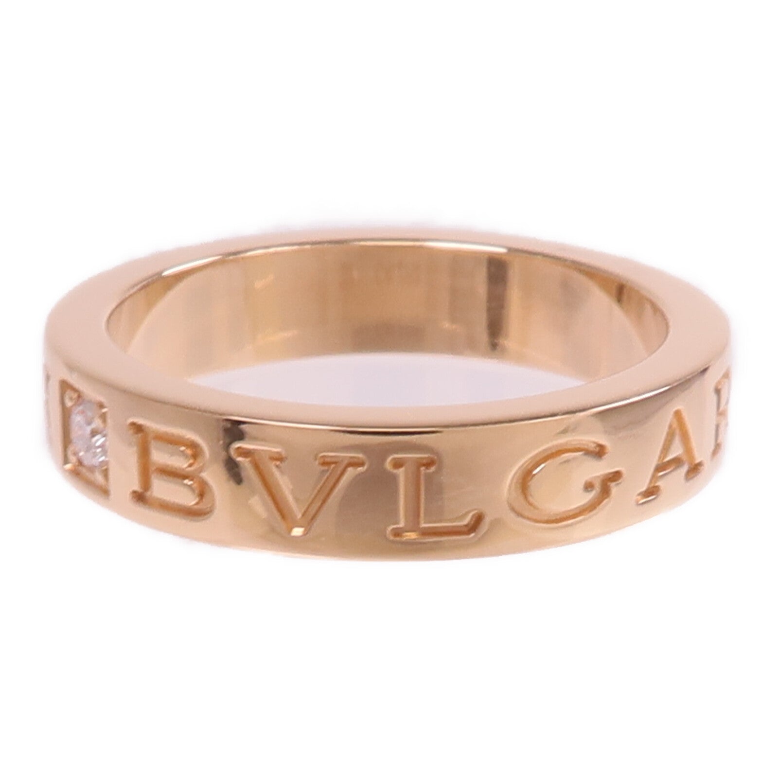 BVLGARI 18K玫瑰金Bvlgari Bvlgari Ring鑽石戒指Bvlgari#51/US#6