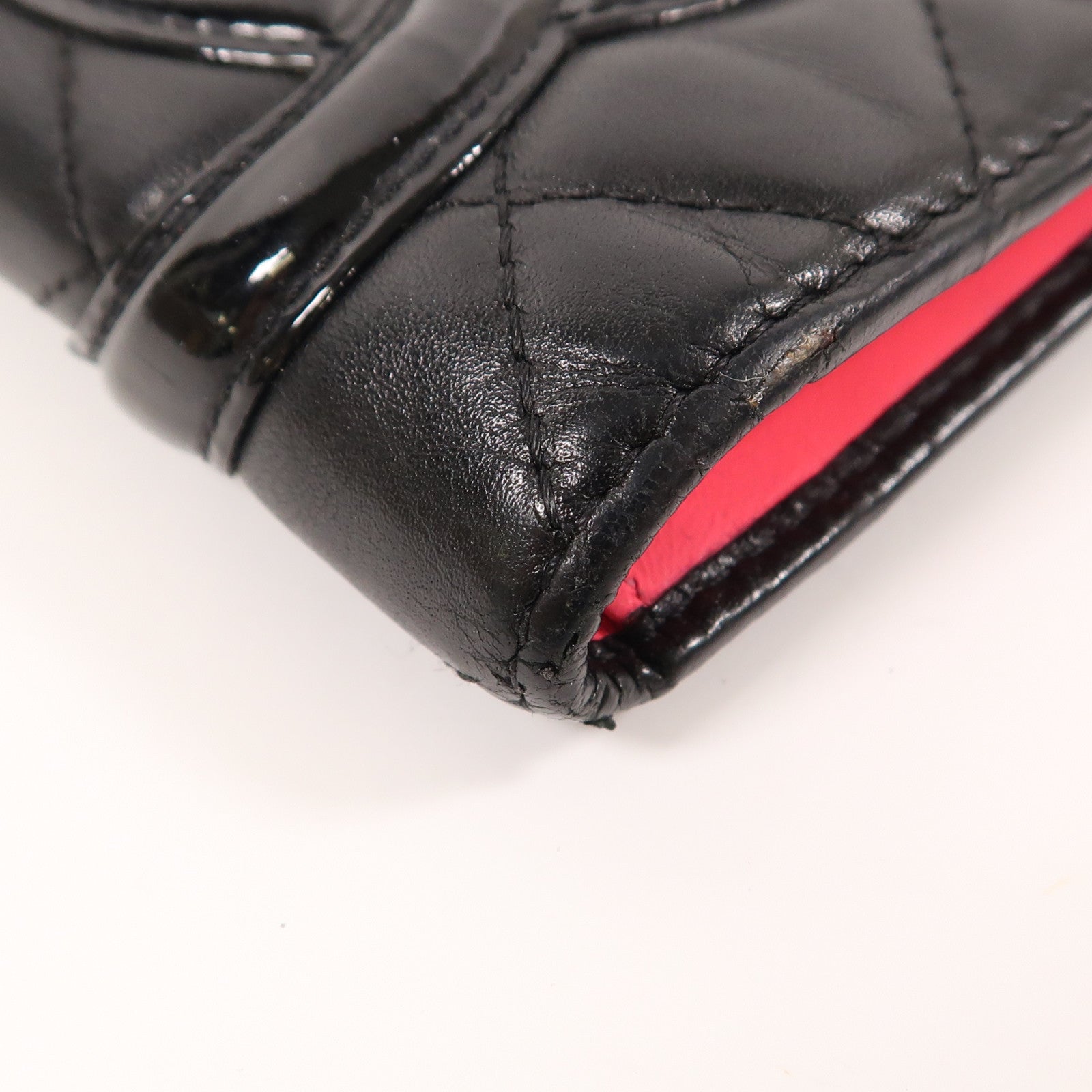 CHANEL 羊皮皮革Cambon Wallet銀扣長錢包