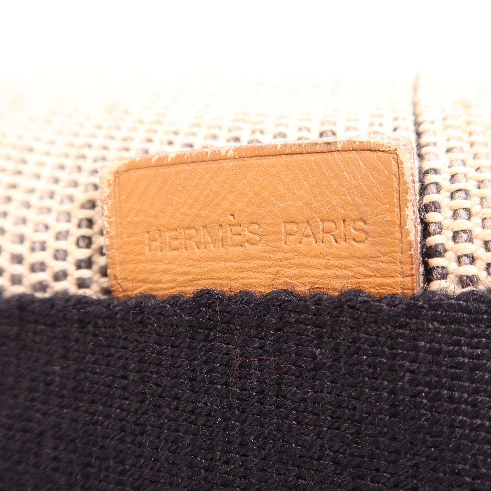 HERMES 帆布Saxo MM銀扣手挽袋