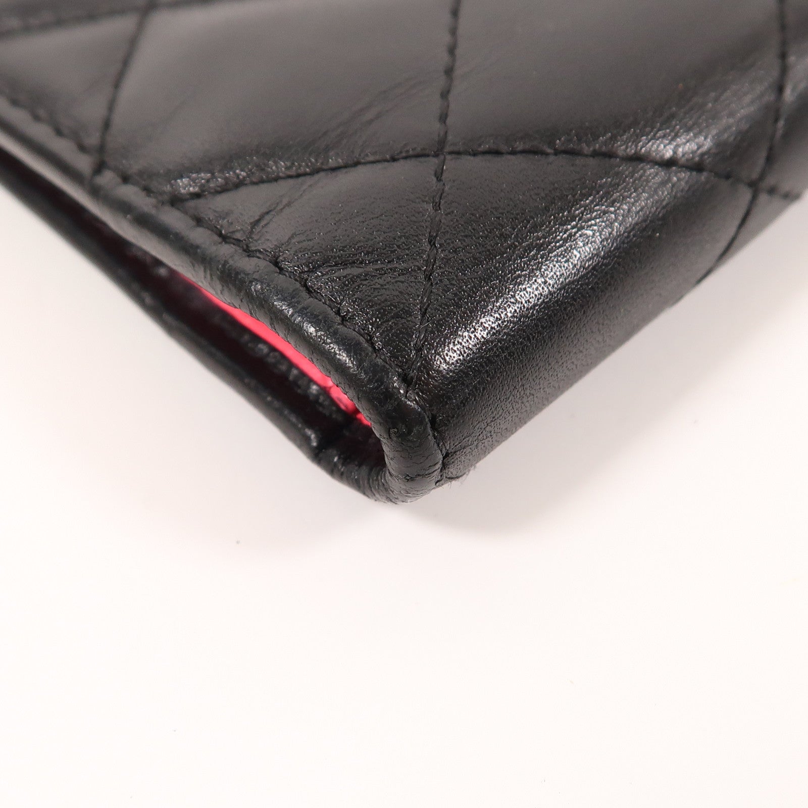 CHANEL 羊皮皮革Cambon Wallet銀扣長錢包