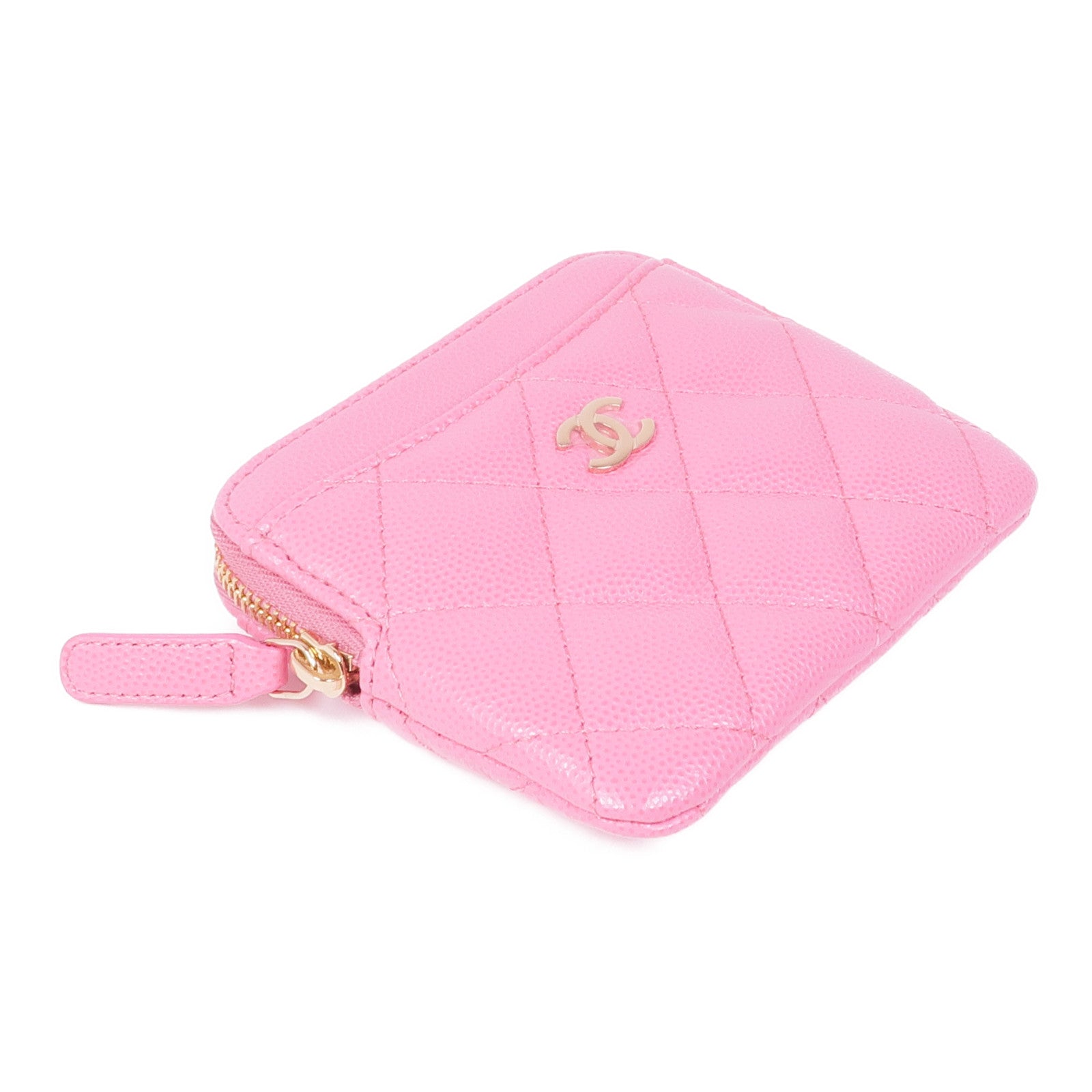 CHANEL 牛皮皮革Coin/Card Purse金扣零錢包/卡片套