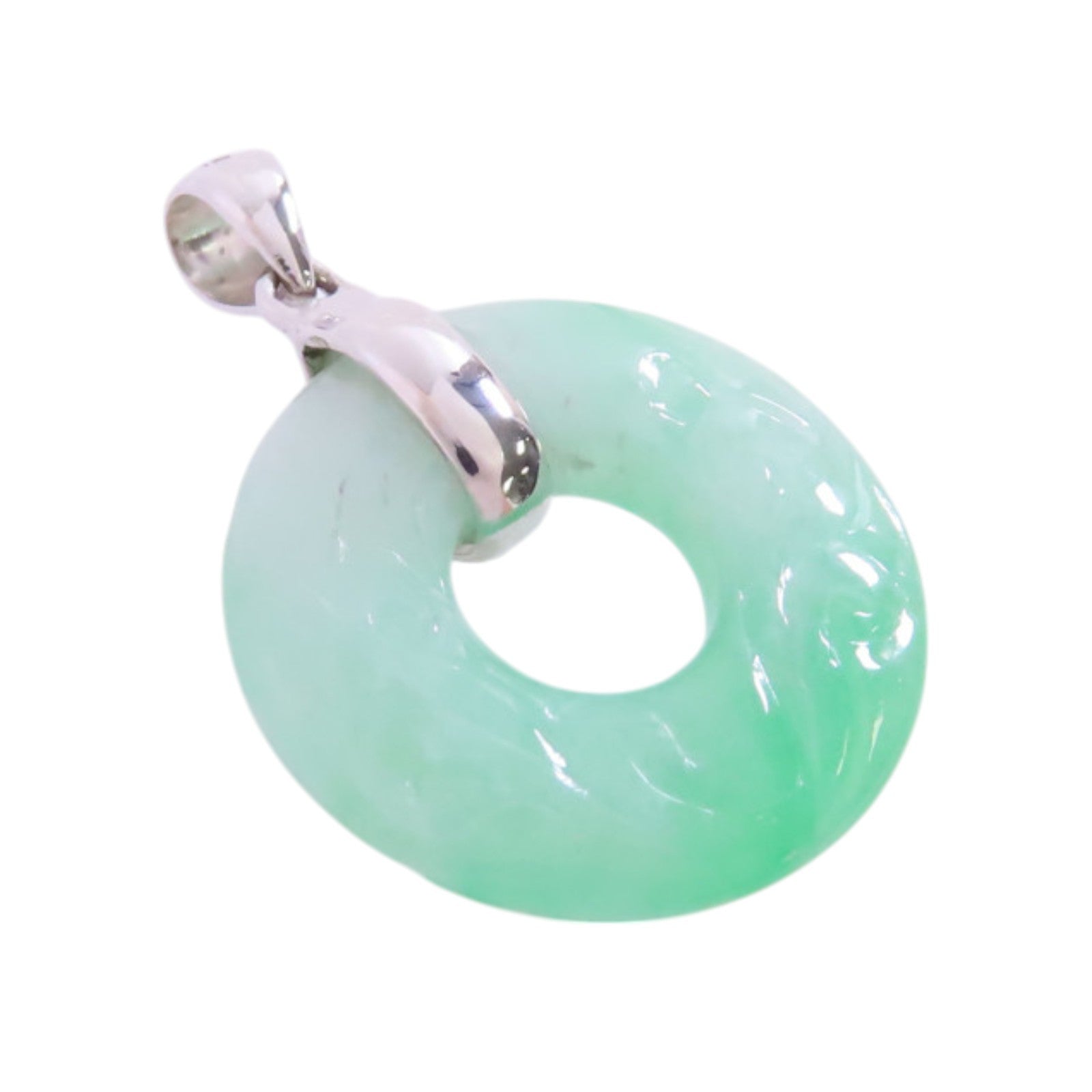 JEWELRY 18K白金/翡翠Jade Pendant Top吊墜