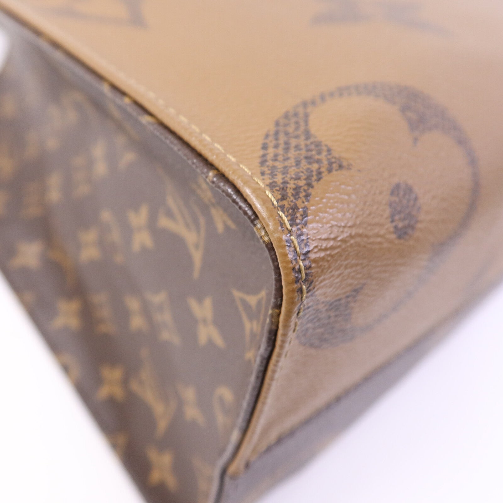 LOUIS VUITTON Monogram Giant On The Go MM金扣手挽肩背兩用袋