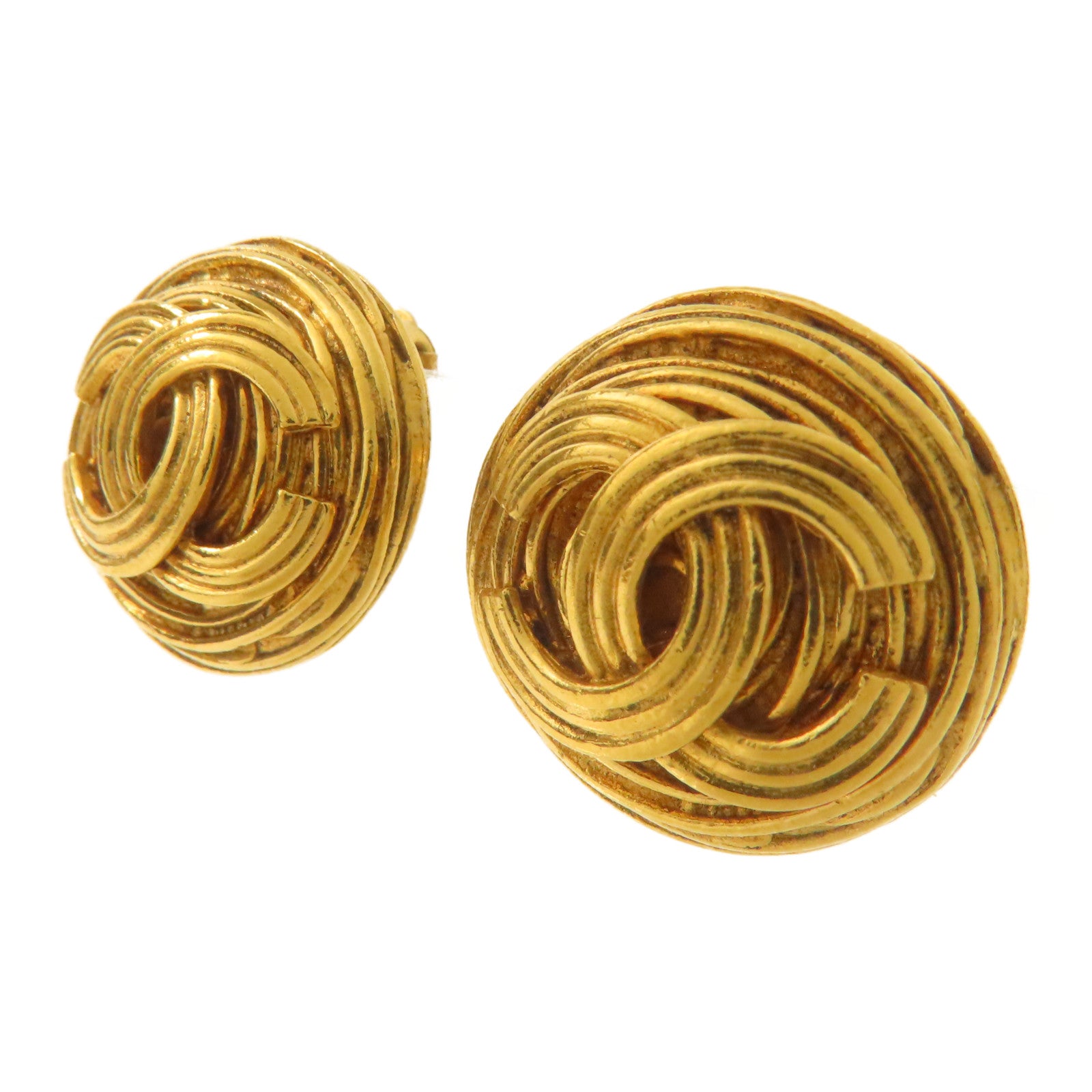 CHANEL CC Earrings CC Mark Metal