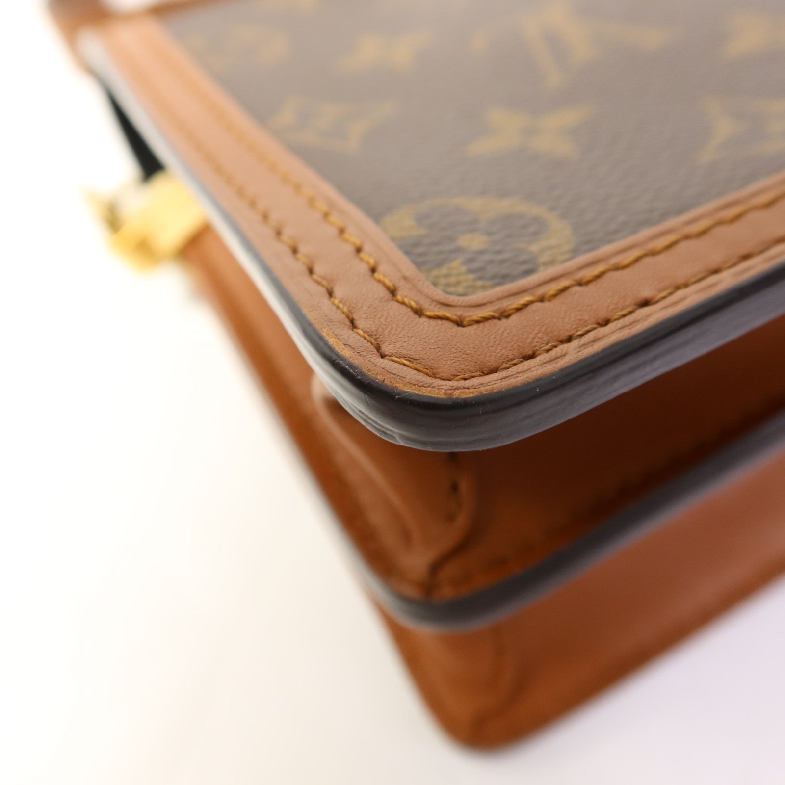 LOUIS VUITTON Monogram Reverse Mini Dauphine金扣肩背袋