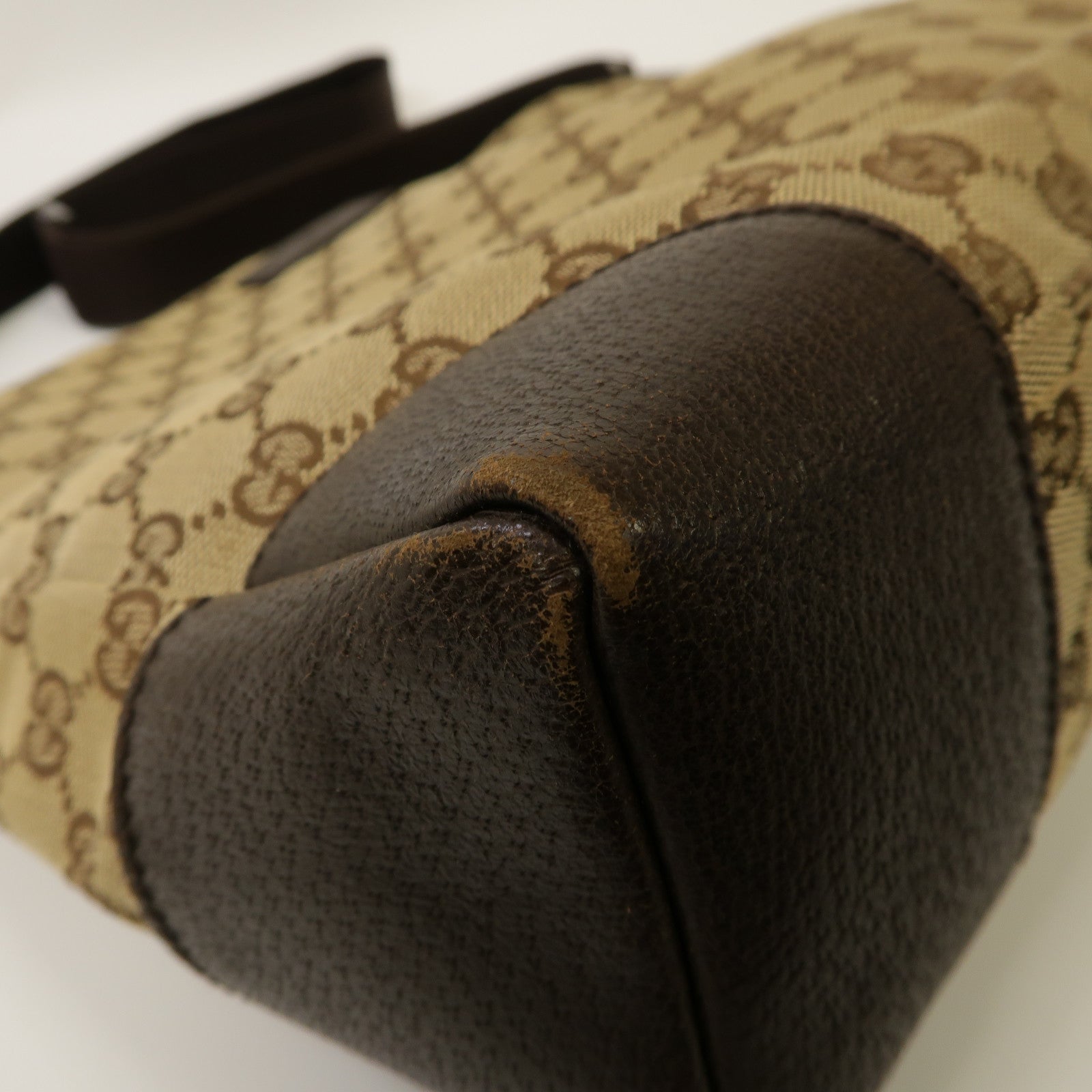 GUCCI 【激減優惠】帆布Shoulder Bag銀扣肩背袋啡色