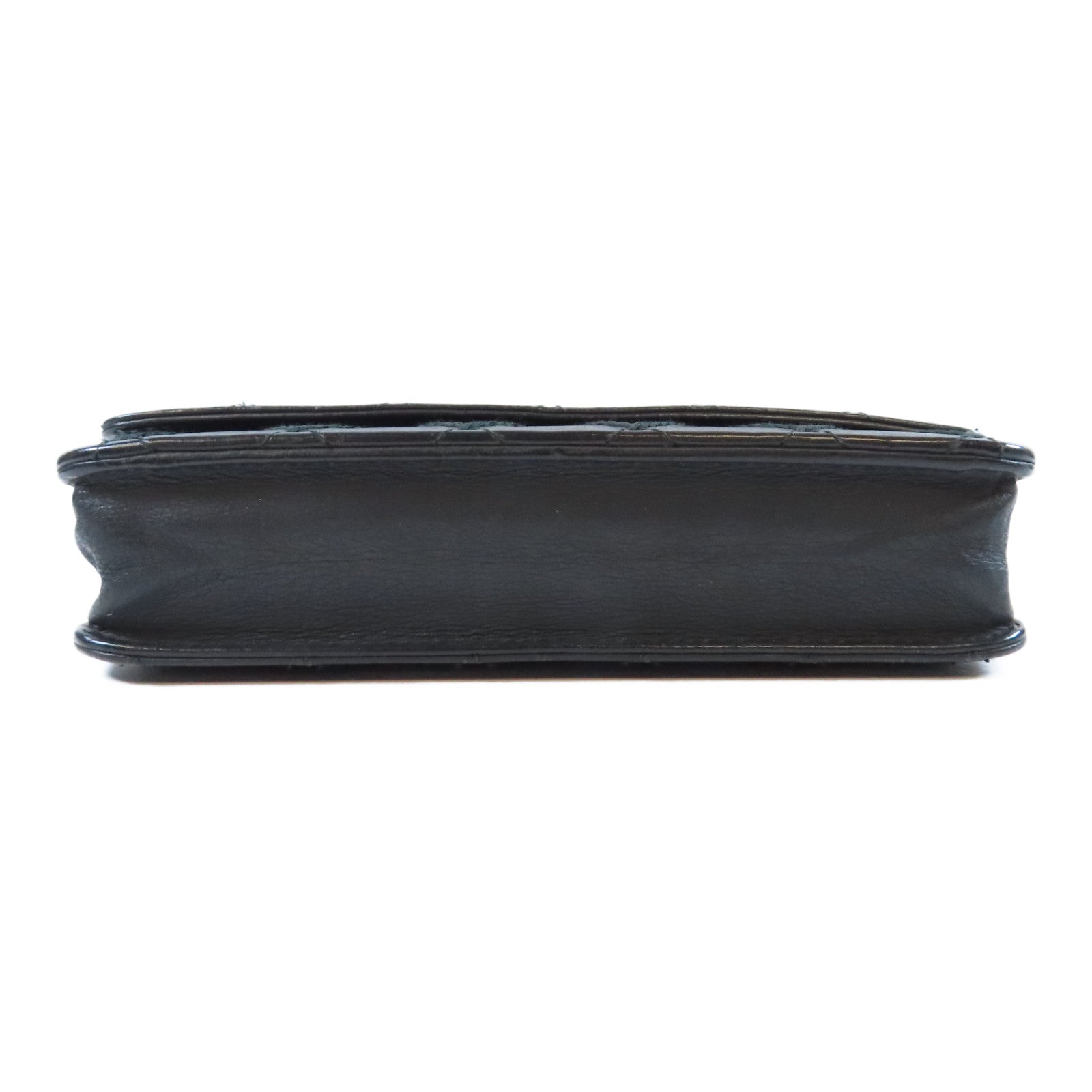 CHANEL 【激減優惠】菱格羊皮皮革WOC Chain Shoulder Bag銀扣鏈帶肩背袋黑色