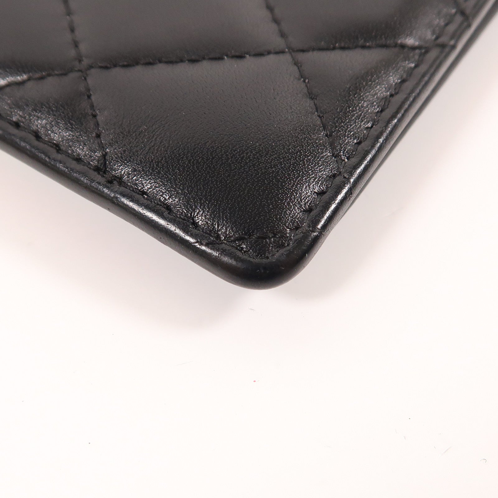 CHANEL 羊皮皮革Cambon Wallet銀扣長錢包