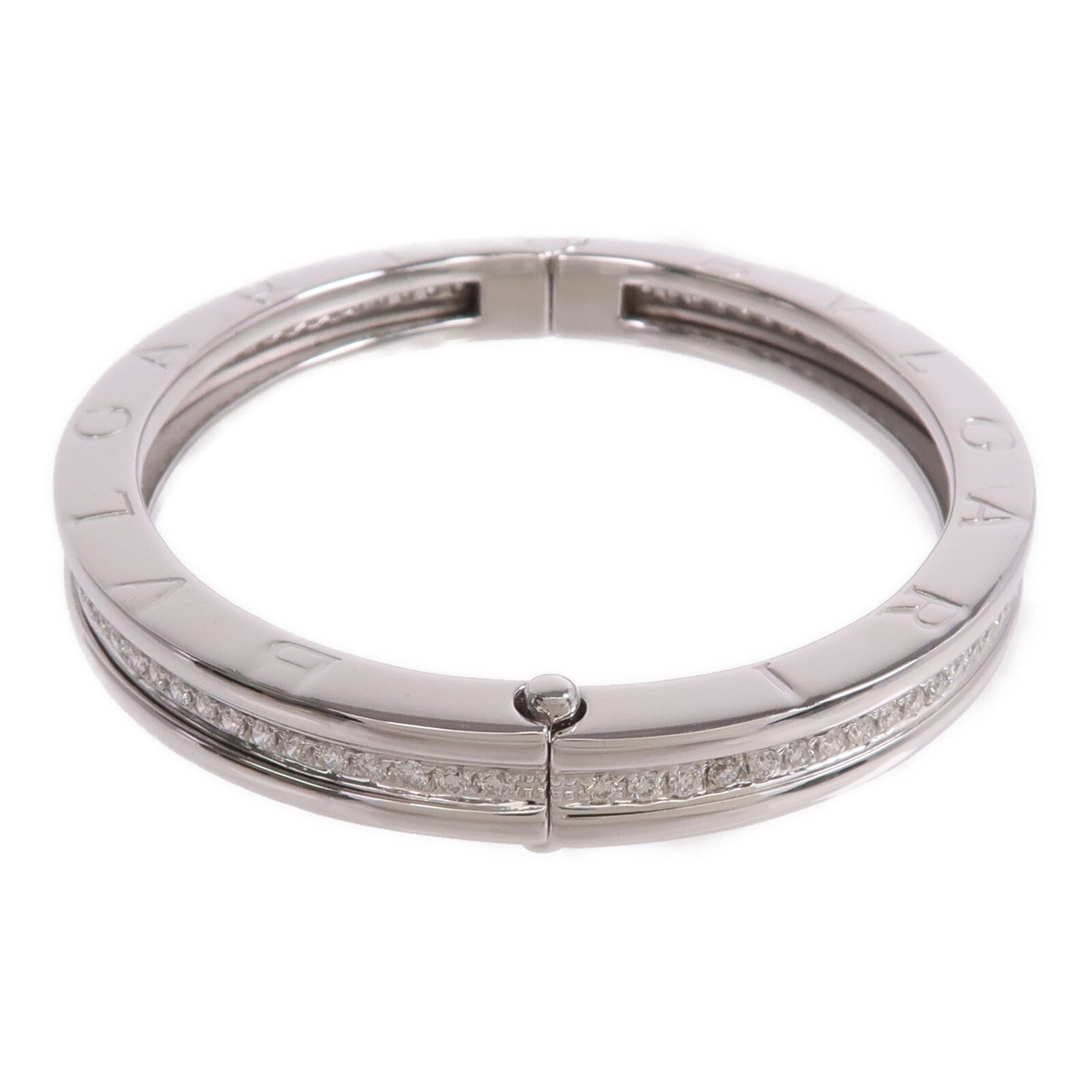 BVLGARI 18K白金B.zero 1 Bracelet鑽石手鐲