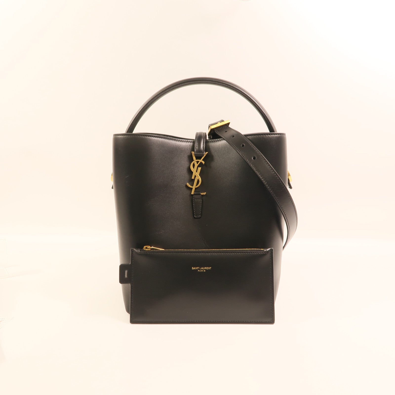 SAINT LAURENT 牛皮皮革Le 37金扣手挽肩背兩用袋