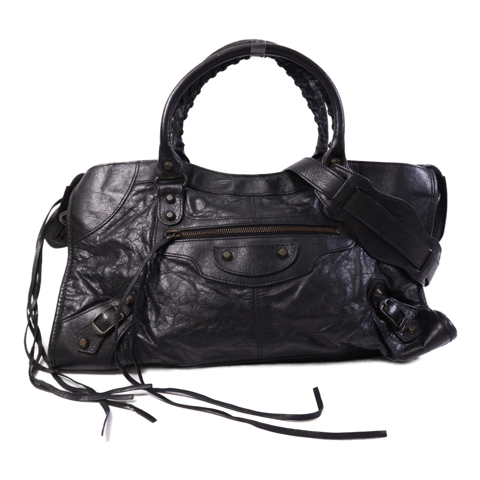 BALENCIAGA 牛皮皮革Balenciaga City金扣手挽肩背兩用袋