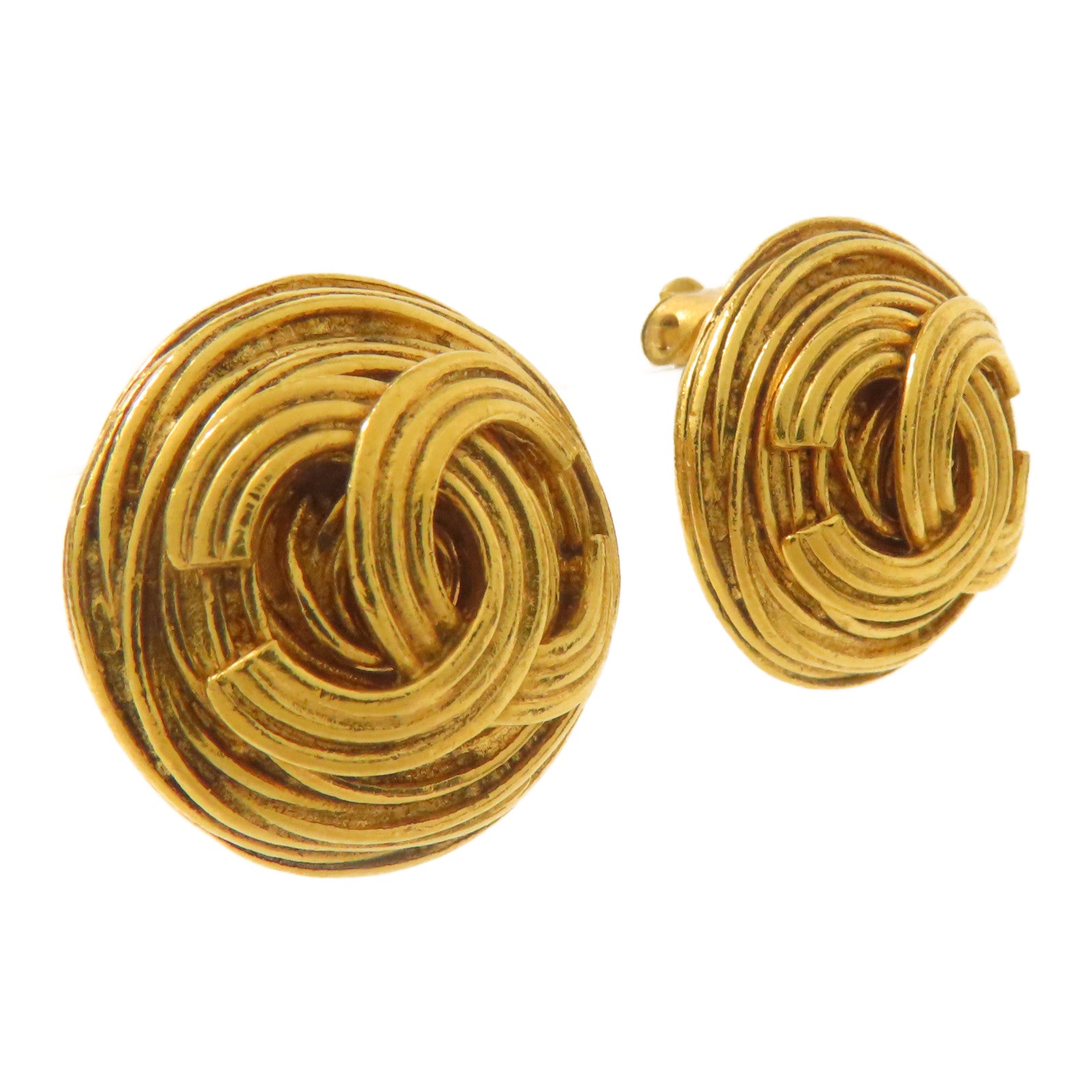 CHANEL CC Earrings CC Mark Metal