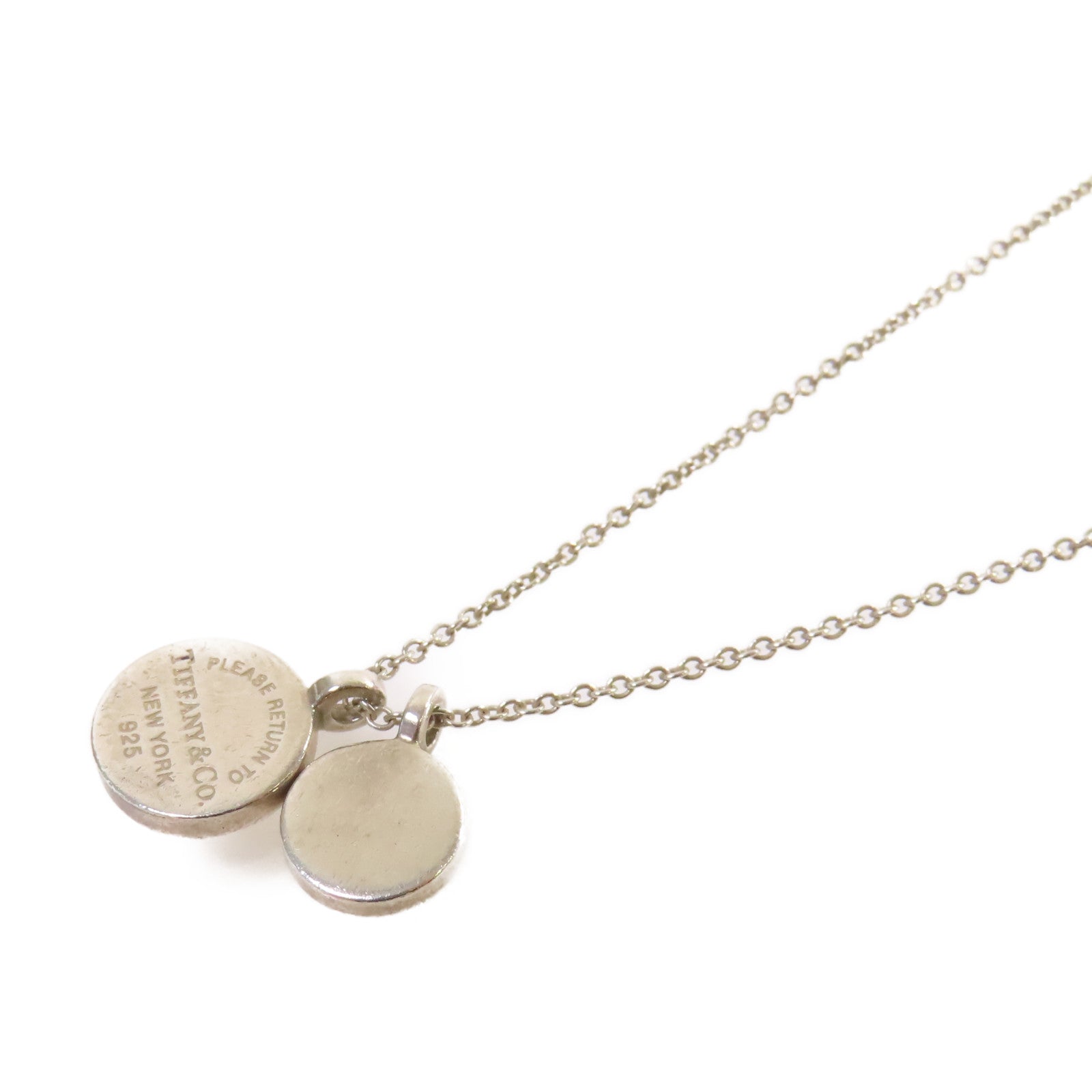 TIFFANY＆CO 【激減優惠】925純銀Circle Duo Pendant Necklace項鏈