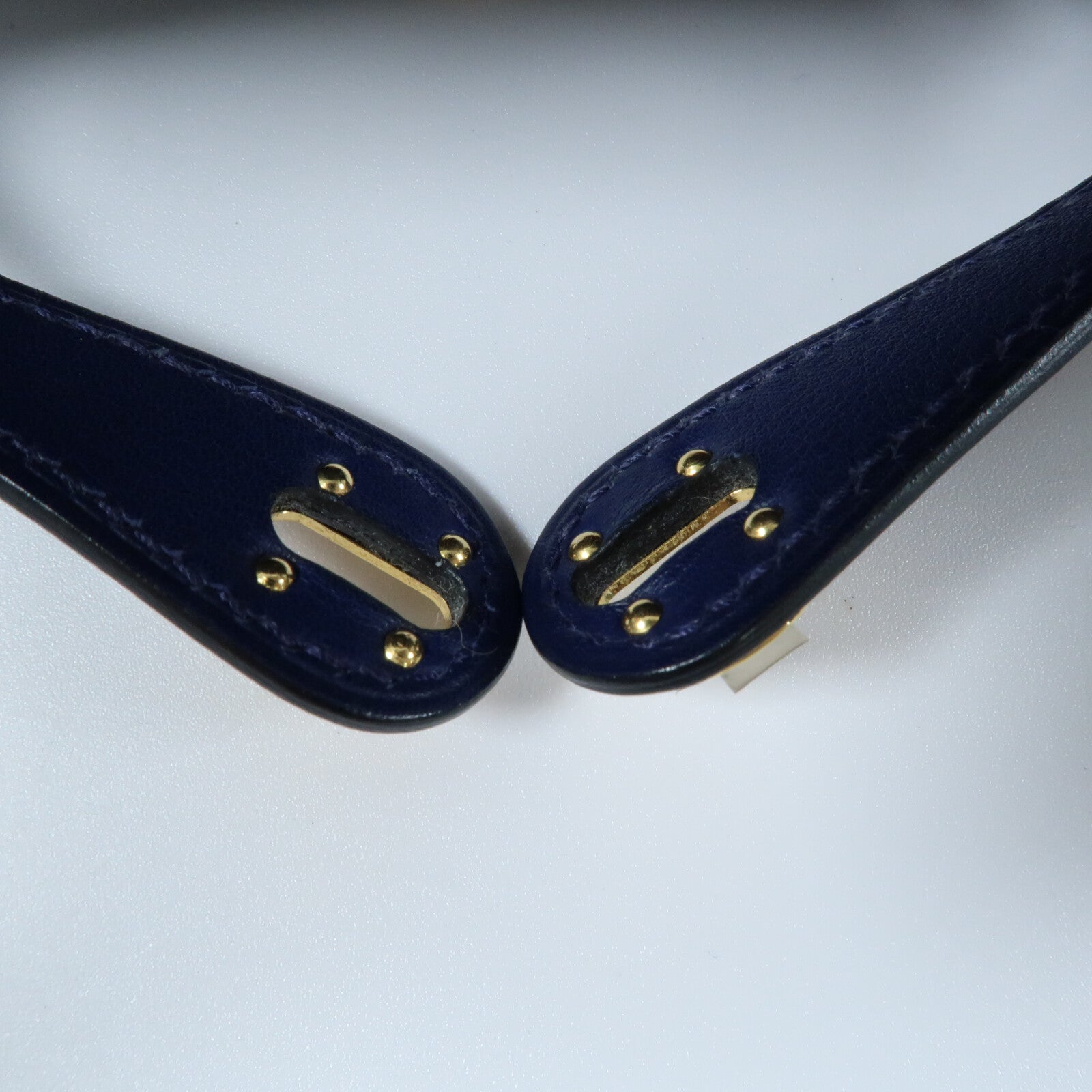 HERMES Swift皮革Mini Lindy金扣手挽肩背兩用袋Bleu Encre