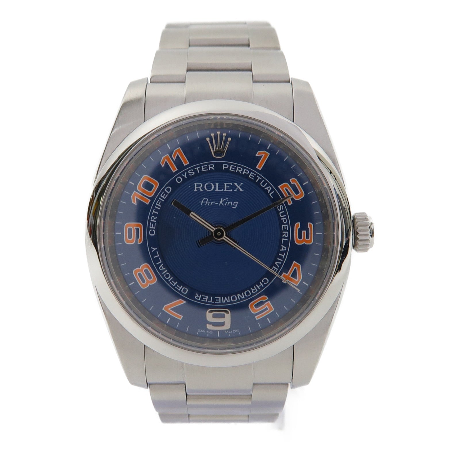ROLEX Air King不鏽鋼手錶自動機芯藍色