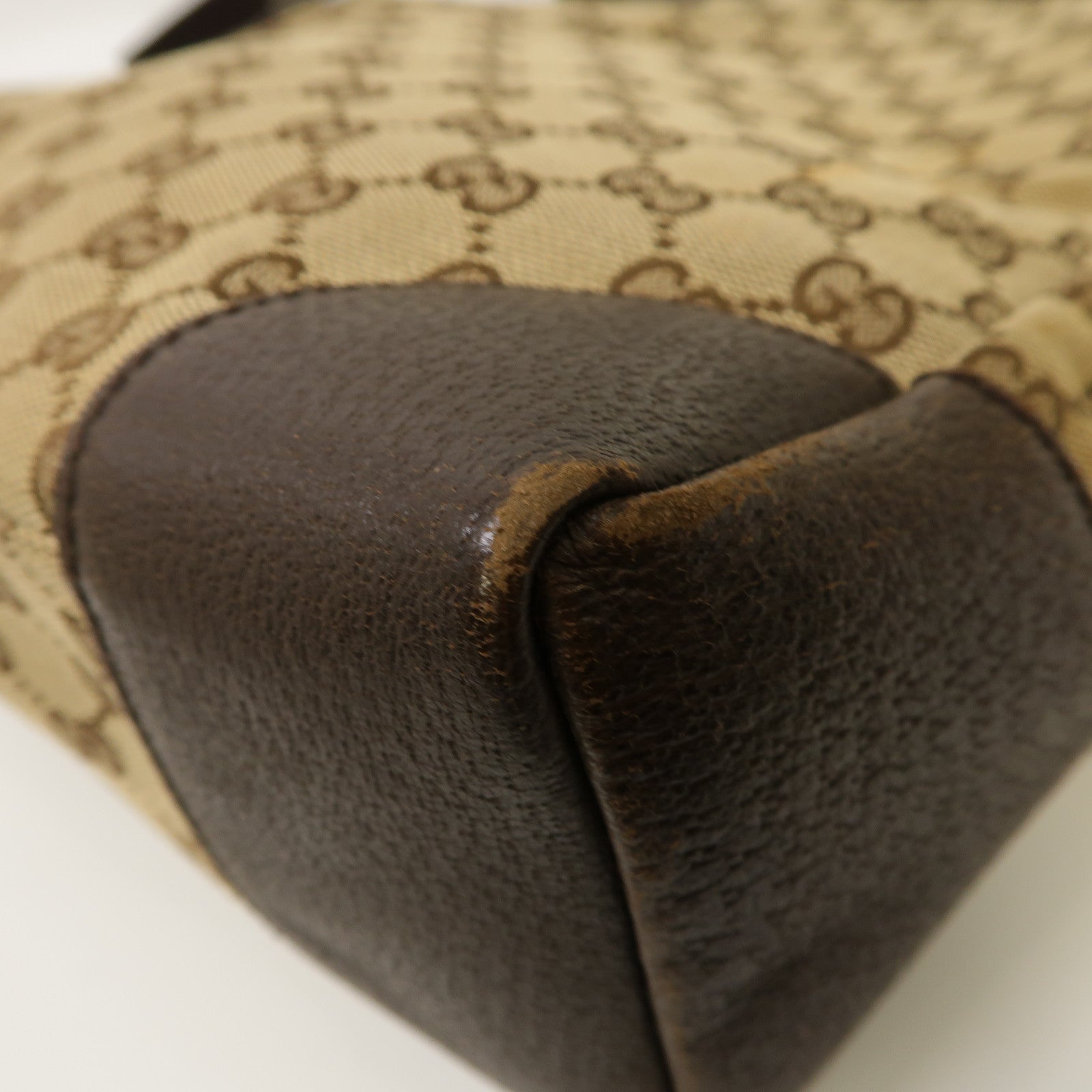 GUCCI 【激減優惠】帆布Shoulder Bag銀扣肩背袋啡色