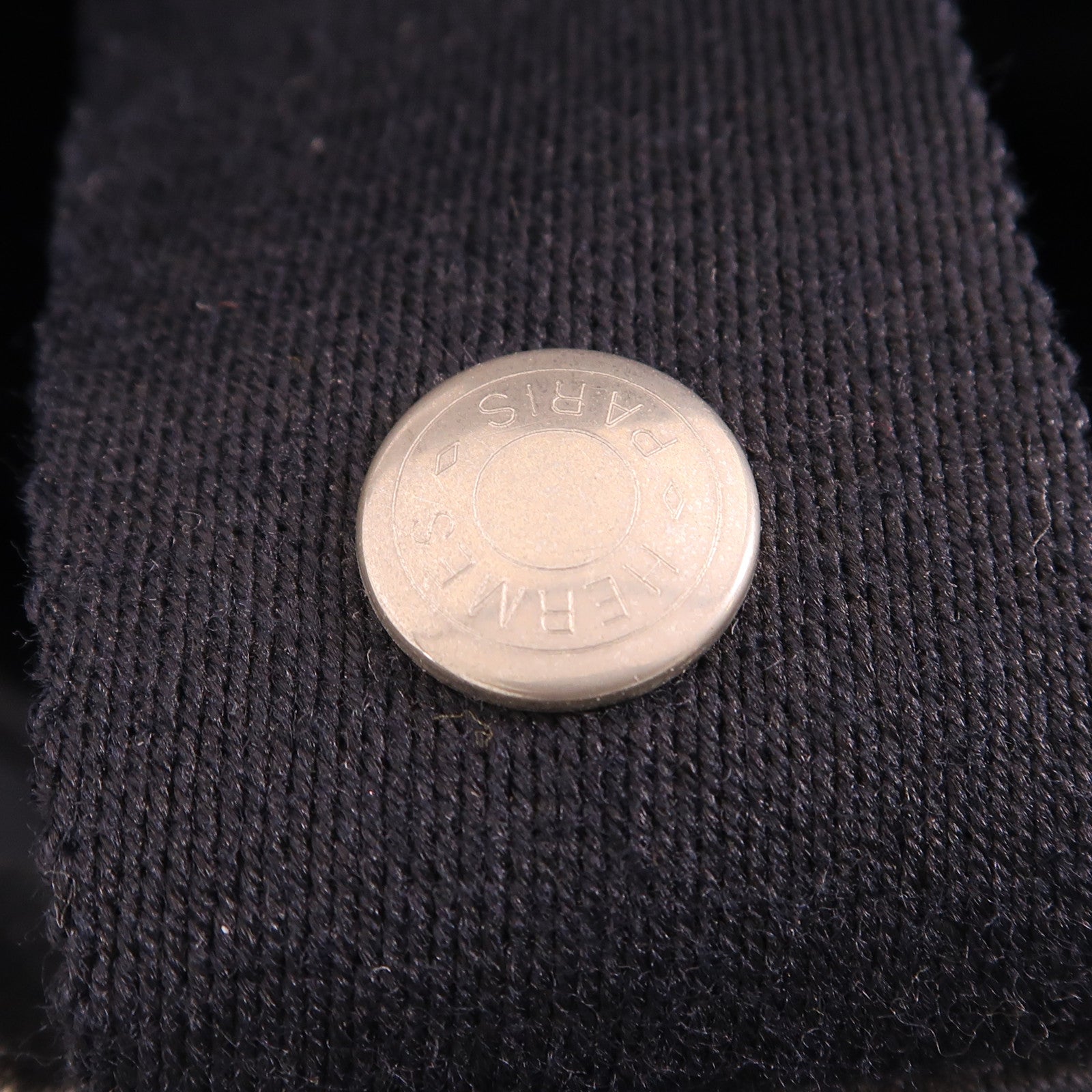 HERMES 帆布Saxo MM銀扣手挽袋