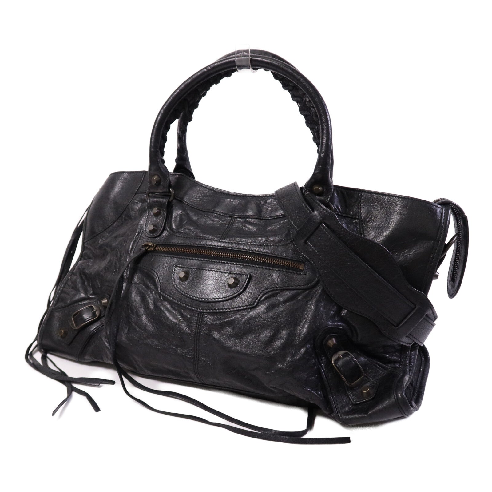 BALENCIAGA 牛皮皮革Balenciaga City金扣手挽肩背兩用袋