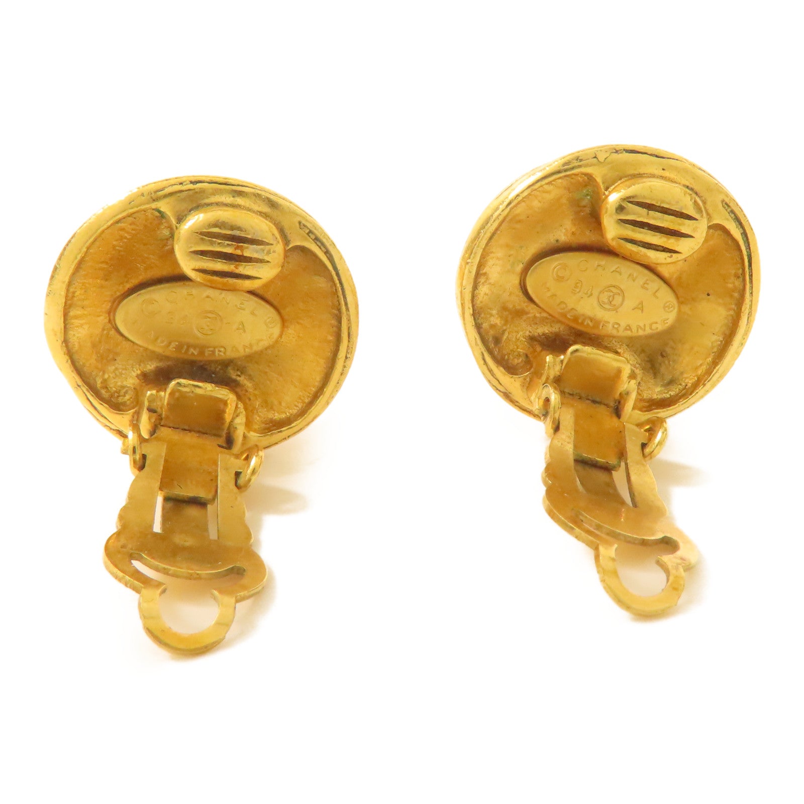 CHANEL CC Earrings CC Mark Metal