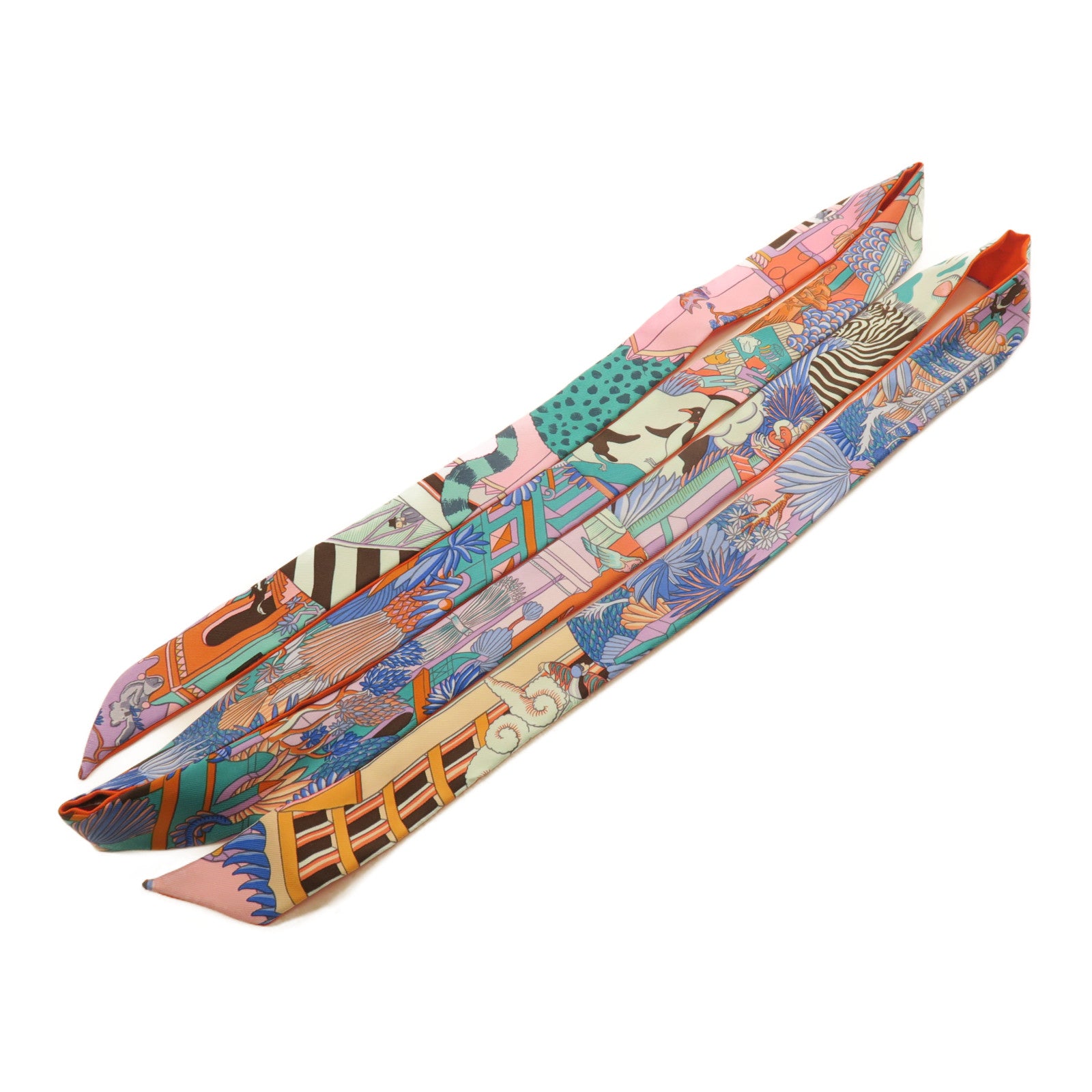 HERMES 絲質Long Twilly絲巾