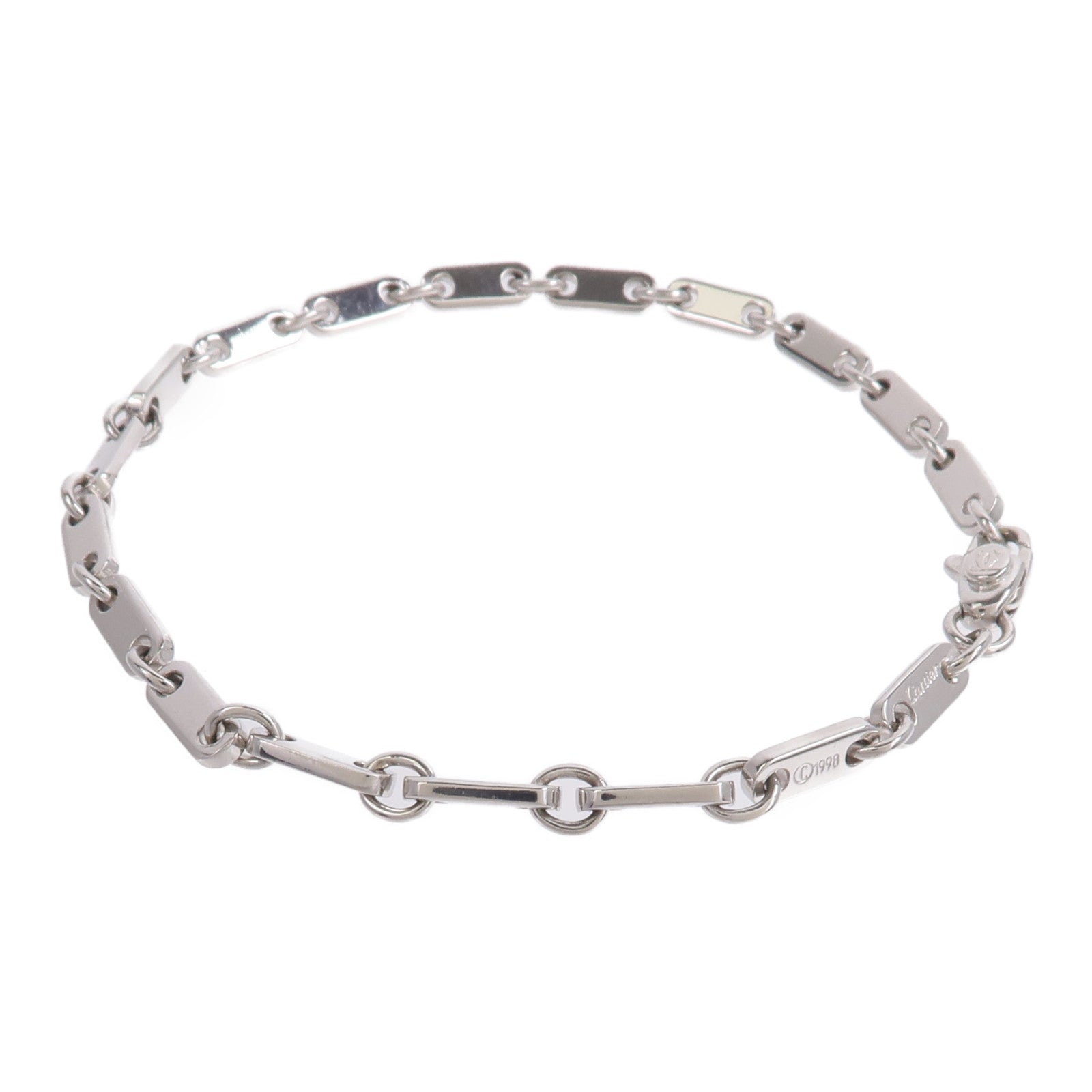 CARTIER 18K白金Figaro Bracelet手鏈