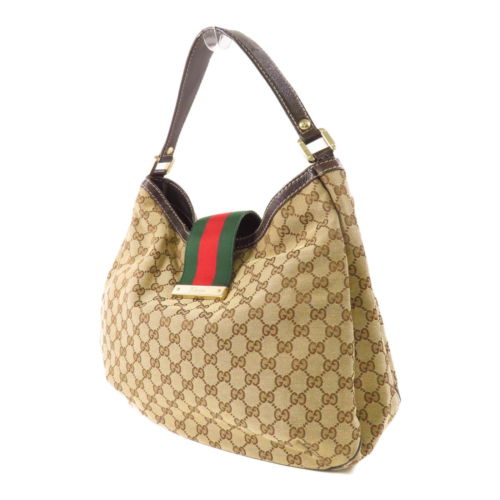 GUCCI 帆布New Web Guccissima金扣肩背袋