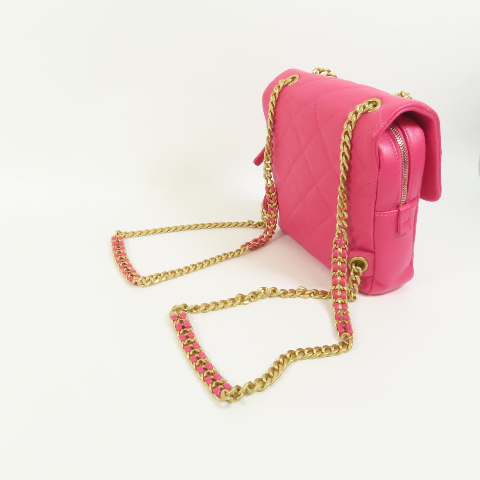 CHANEL 牛皮皮革Melody Backpack金扣背包