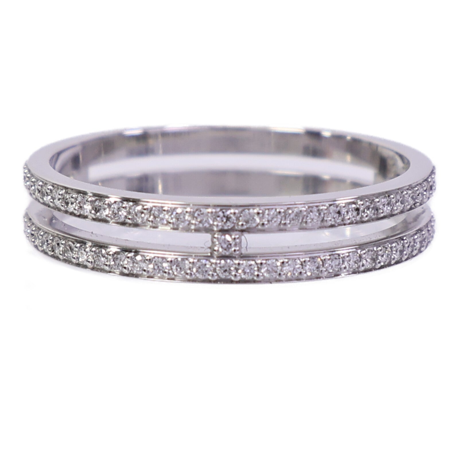 HERMES 18K白金Ariane Wedding Band Small鑽石戒指