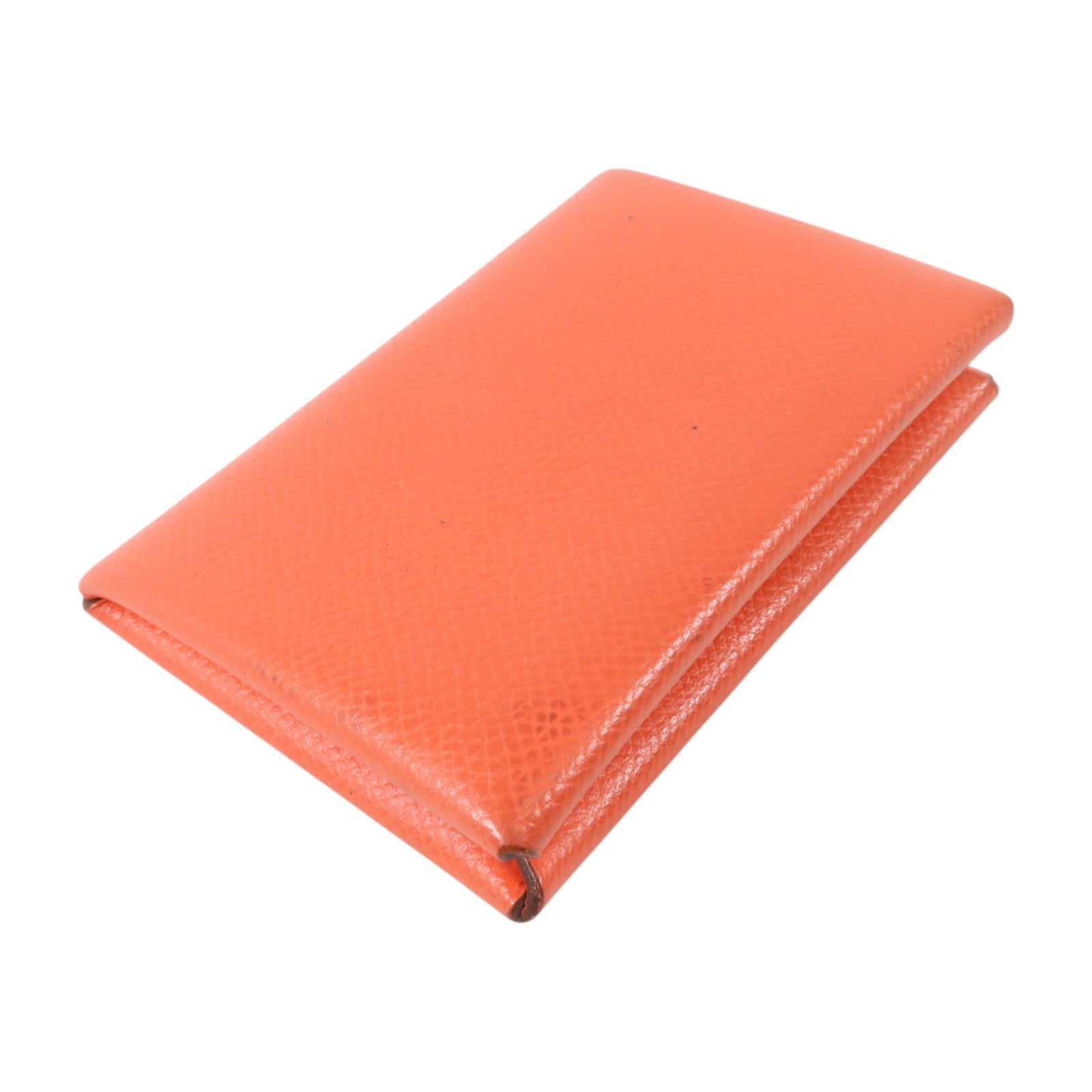 HERMES Epsom皮革Calvi Card Case銀扣卡片套Rose Jaipur