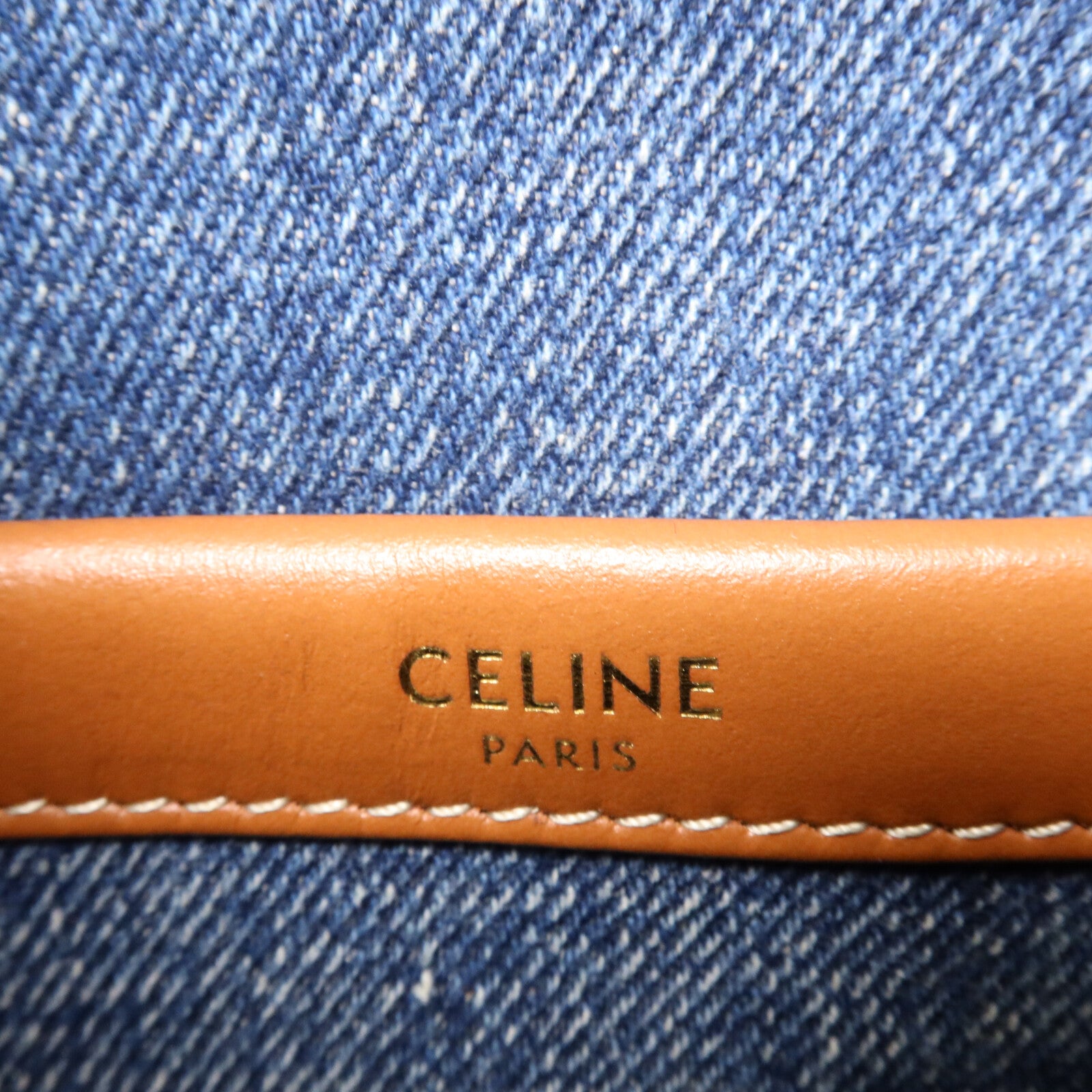 CELINE 牛仔布Small Cabas Thais手挽肩背兩用袋