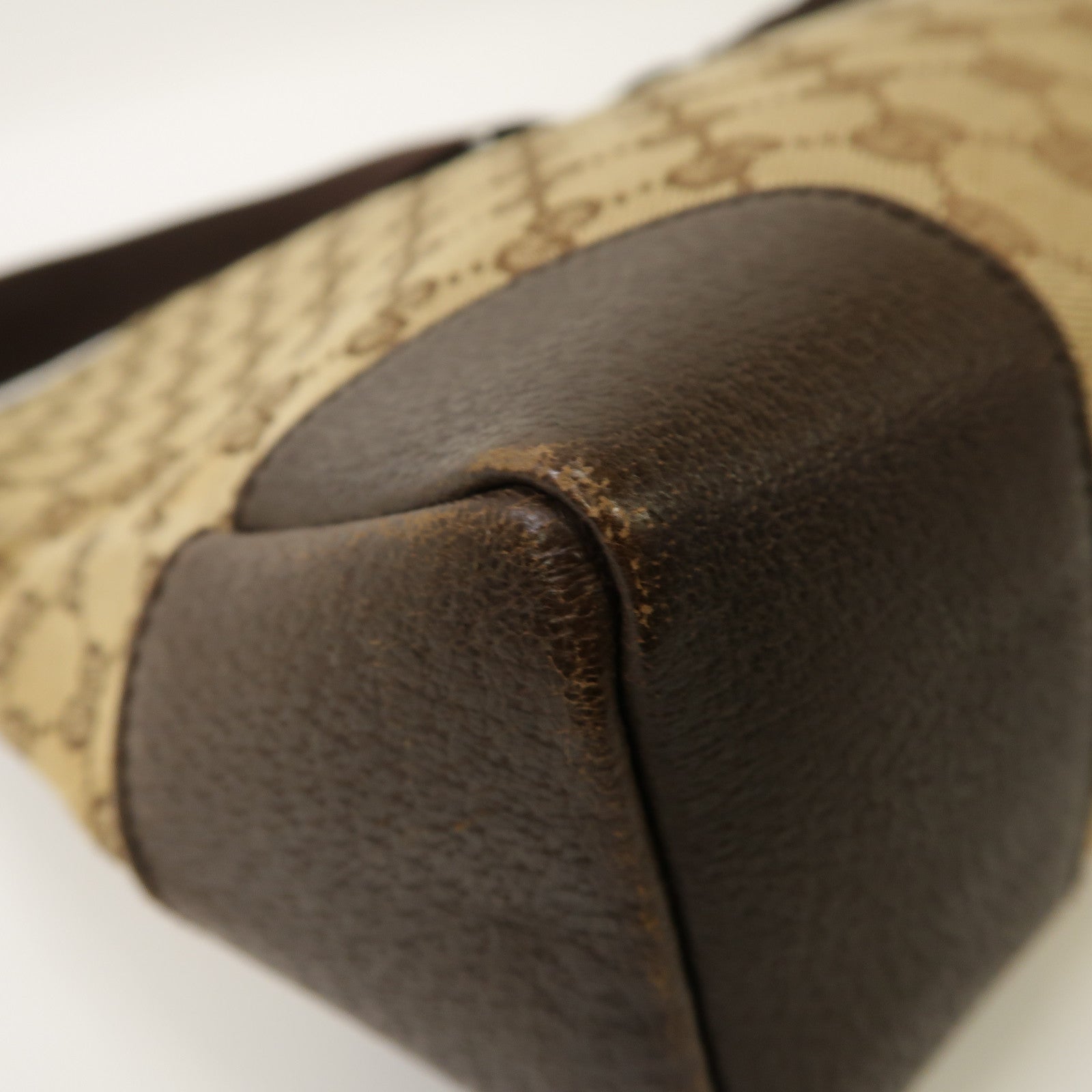 GUCCI 【激減優惠】帆布Shoulder Bag銀扣肩背袋啡色
