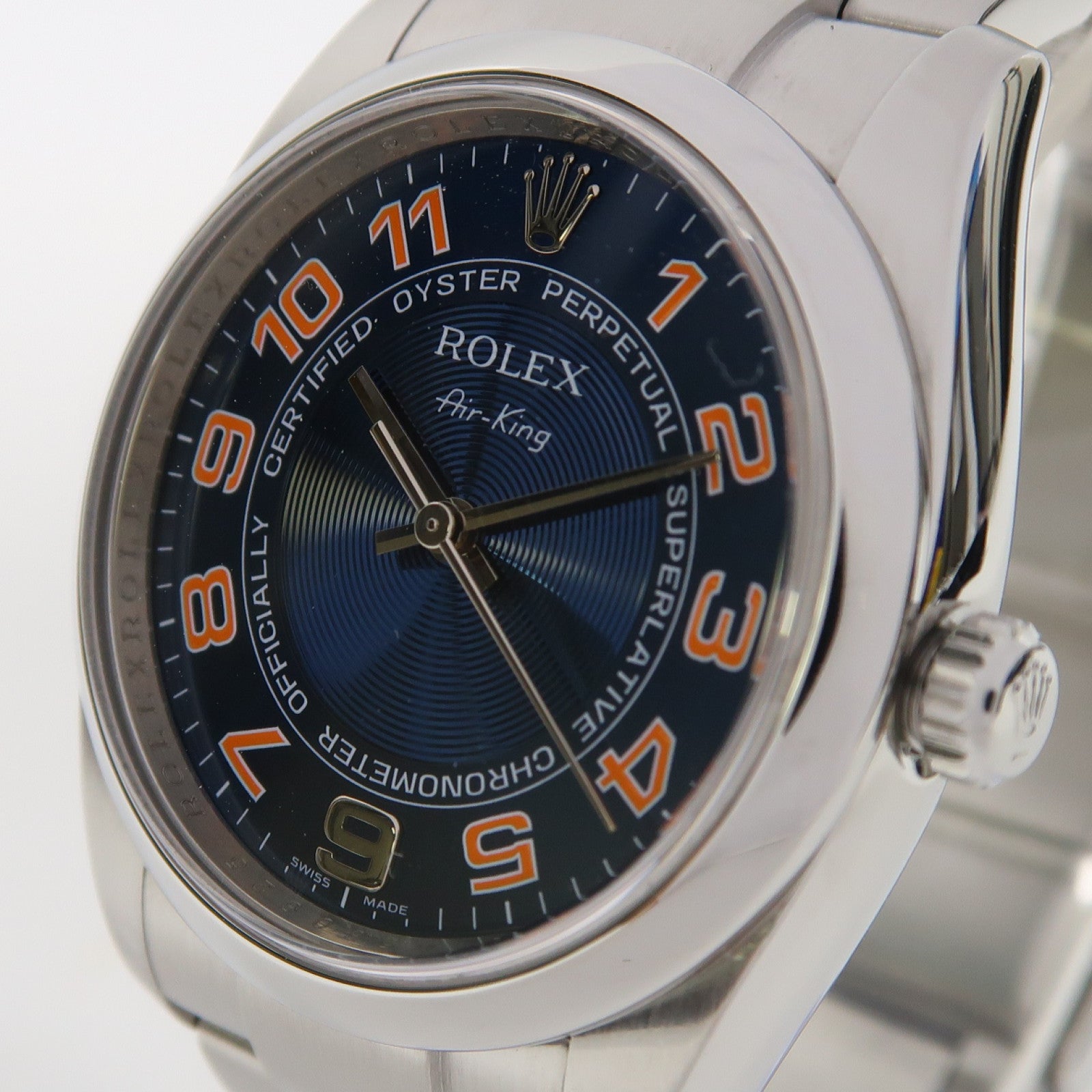 ROLEX Air King不鏽鋼手錶自動機芯藍色