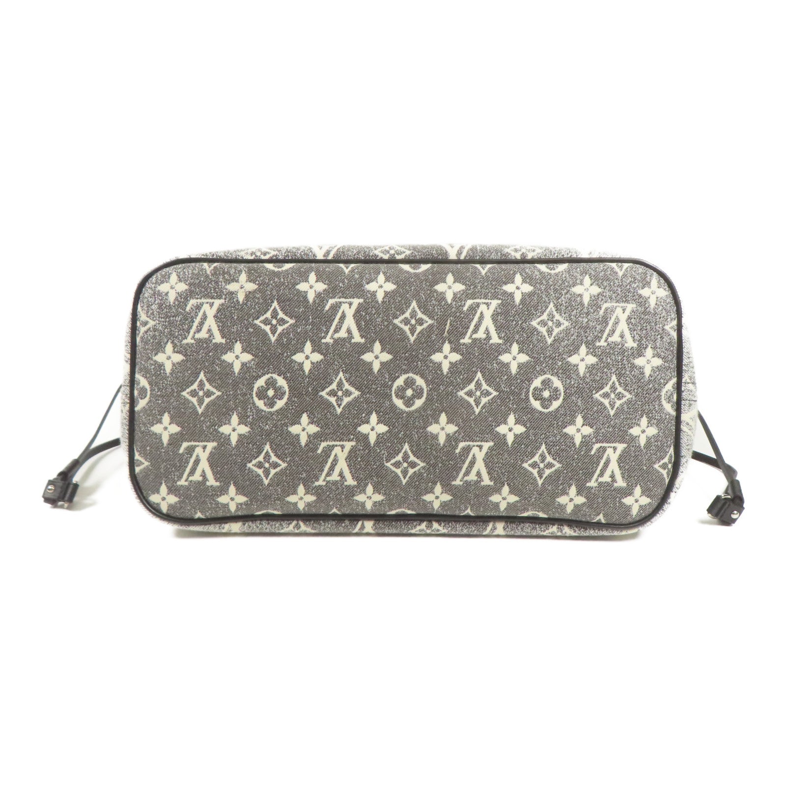 LOUIS VUITTON Monogram Jaquard Neverfull MM銀扣肩背袋